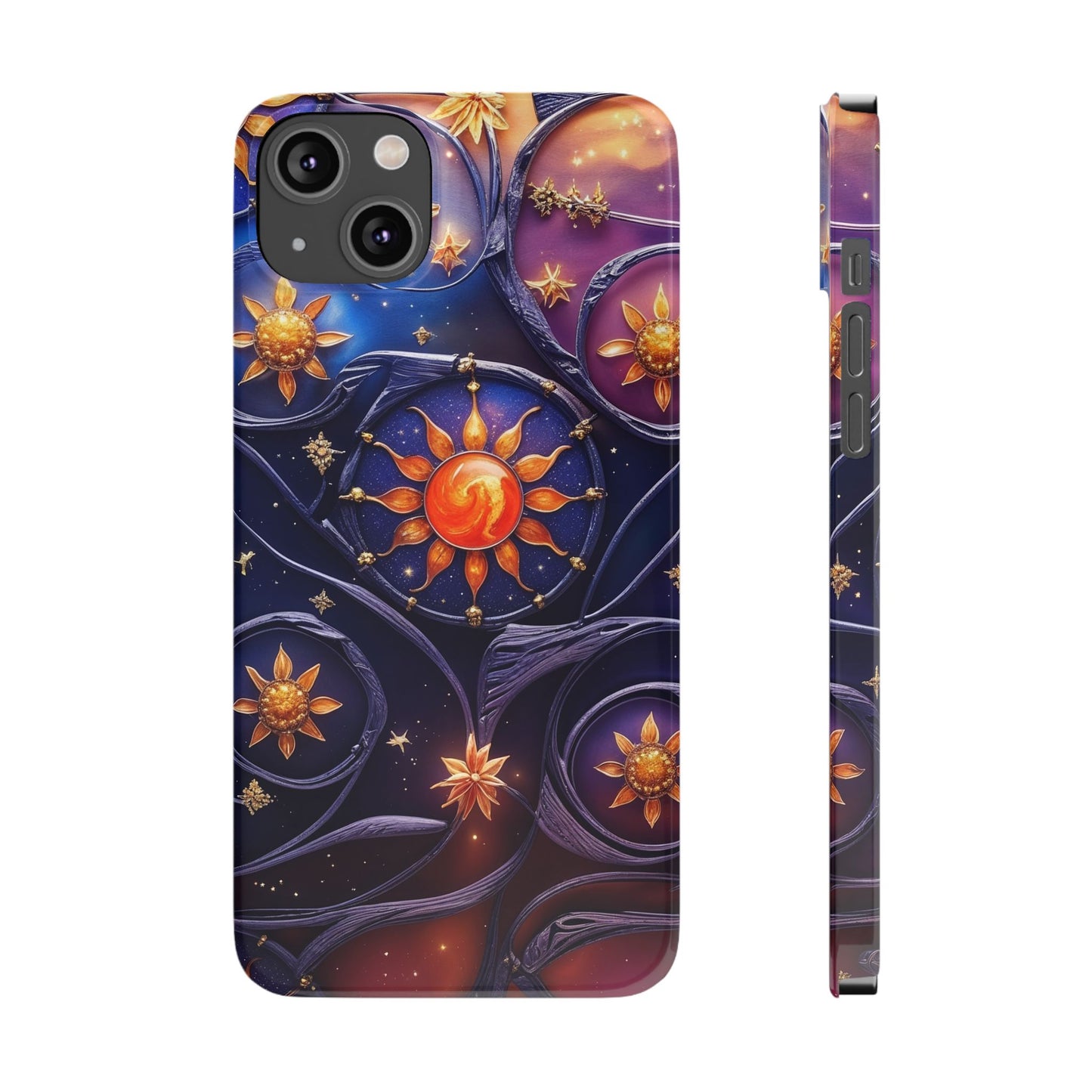 Celestial Slim Phone Cases, Starry Sky Phone Cover, Zodiac Design, Astrology Gift, Cosmic Phone Accessories