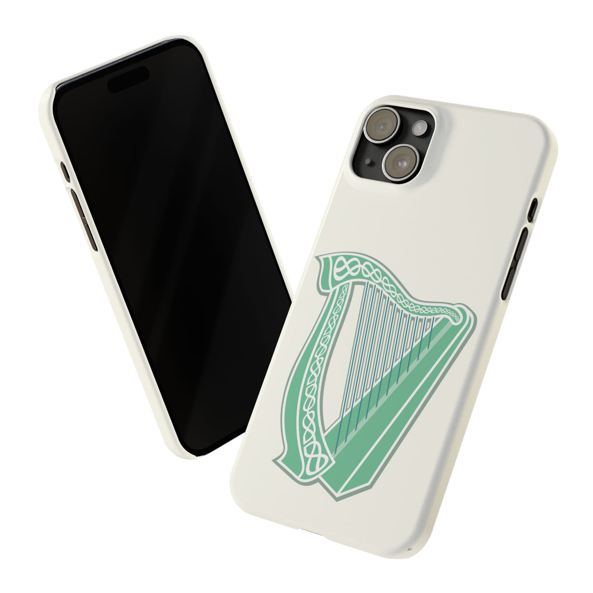 Irish Harp Slim Phone Case, Celtic Heritage Ireland Symbol Art Compatible with iPhone 17, 16, 15, 14, 13, 12, 11