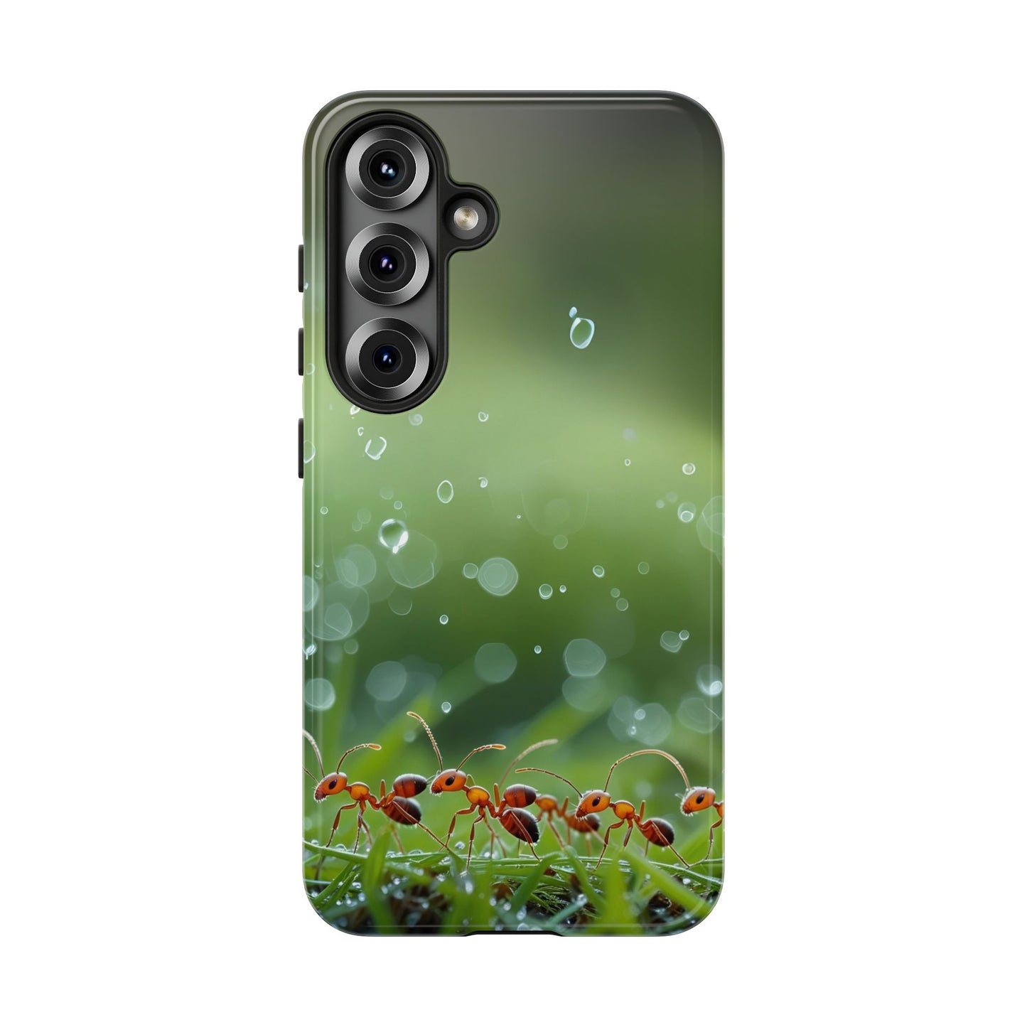 Marching Ant Pattern Tough Phone Case - Realistic Insect Art, Minimalist Nature Aesthetic, Compatible with iPhone, Galaxy, and Google Phones