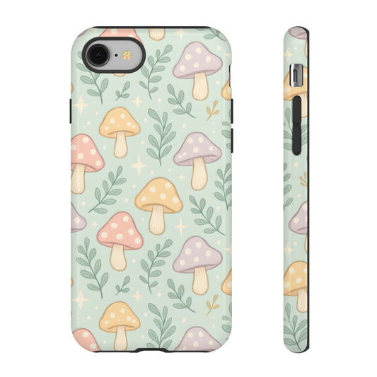 Mushroom Phone Case, Celestial Fairycore Pastel Cottagecore Toadstool Design, Compatible with iPhone, Galaxy, Pixel, Witchy Gift