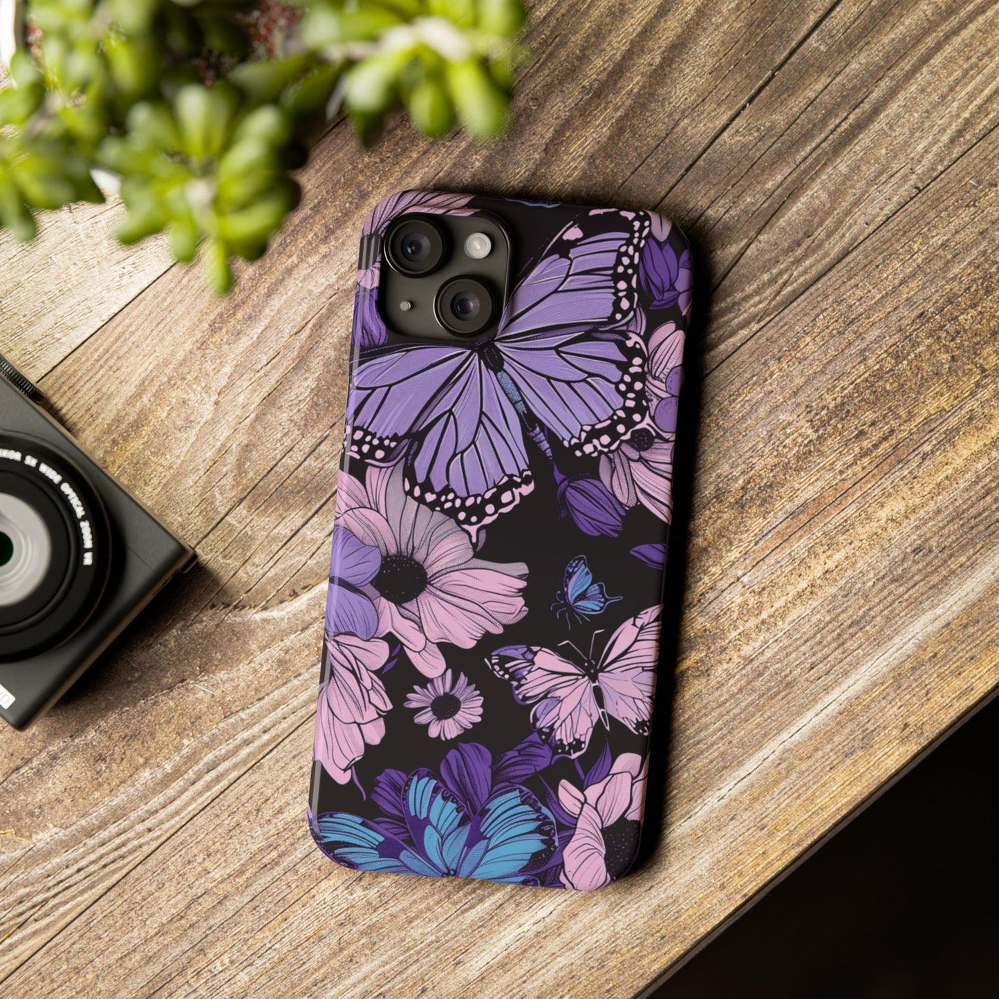 Butterfly Floral Phone Case | Slim Phone Cases for Nature Lovers, Floral Gifts, Trendy Accessories, Spring Vibes, Unique Phone Cover