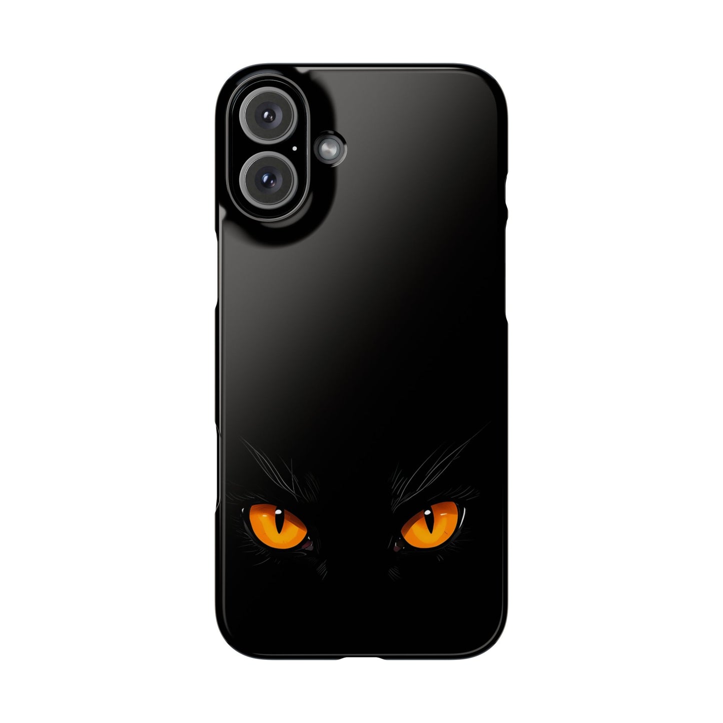 Black Cat Slim Phone Case - Gothic Halloween Aesthetic, Subtle Spookycore Aesthetic, Compatible with iPhone, Galaxy, and Google Phones