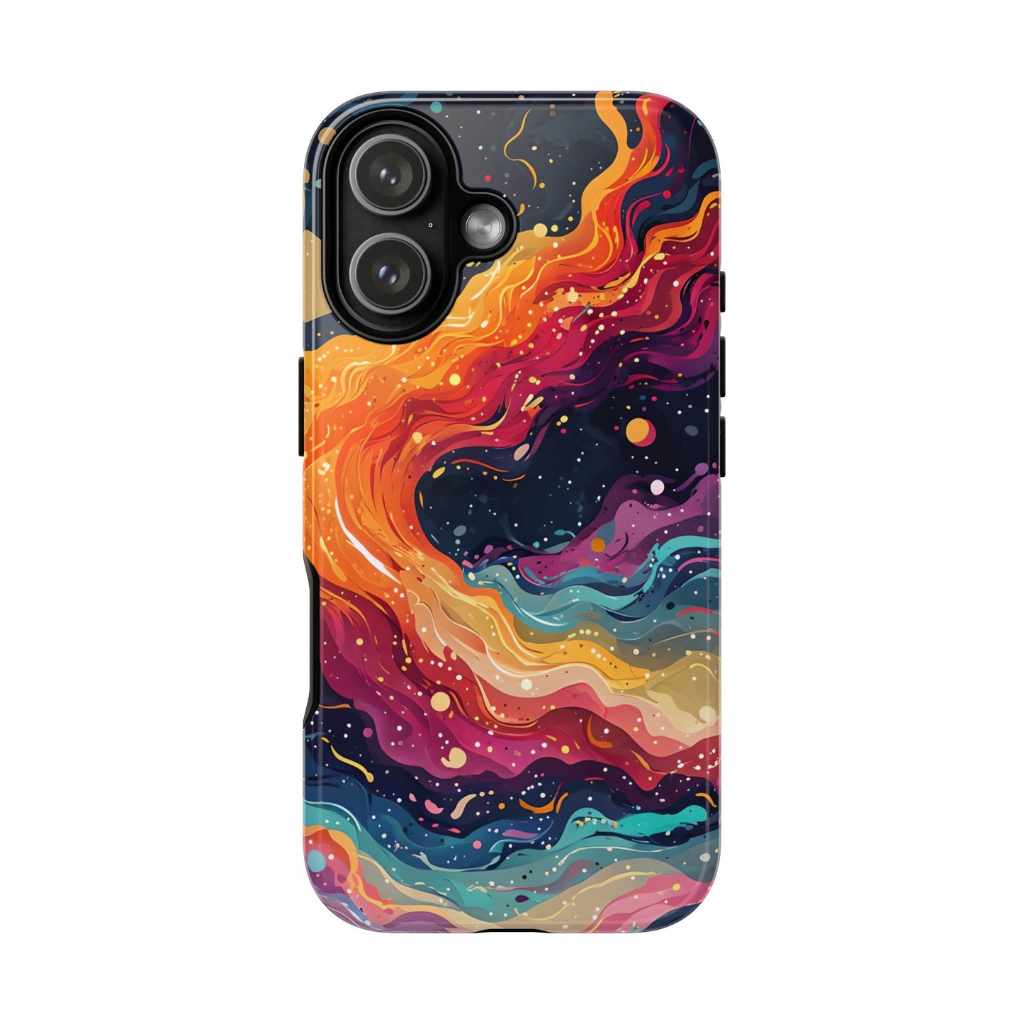 Cosmic Abstract Tough Phone Case, Galaxy Swirl, Psychedelic Space Art, Compatible with iPhone, Galaxy, Pixel