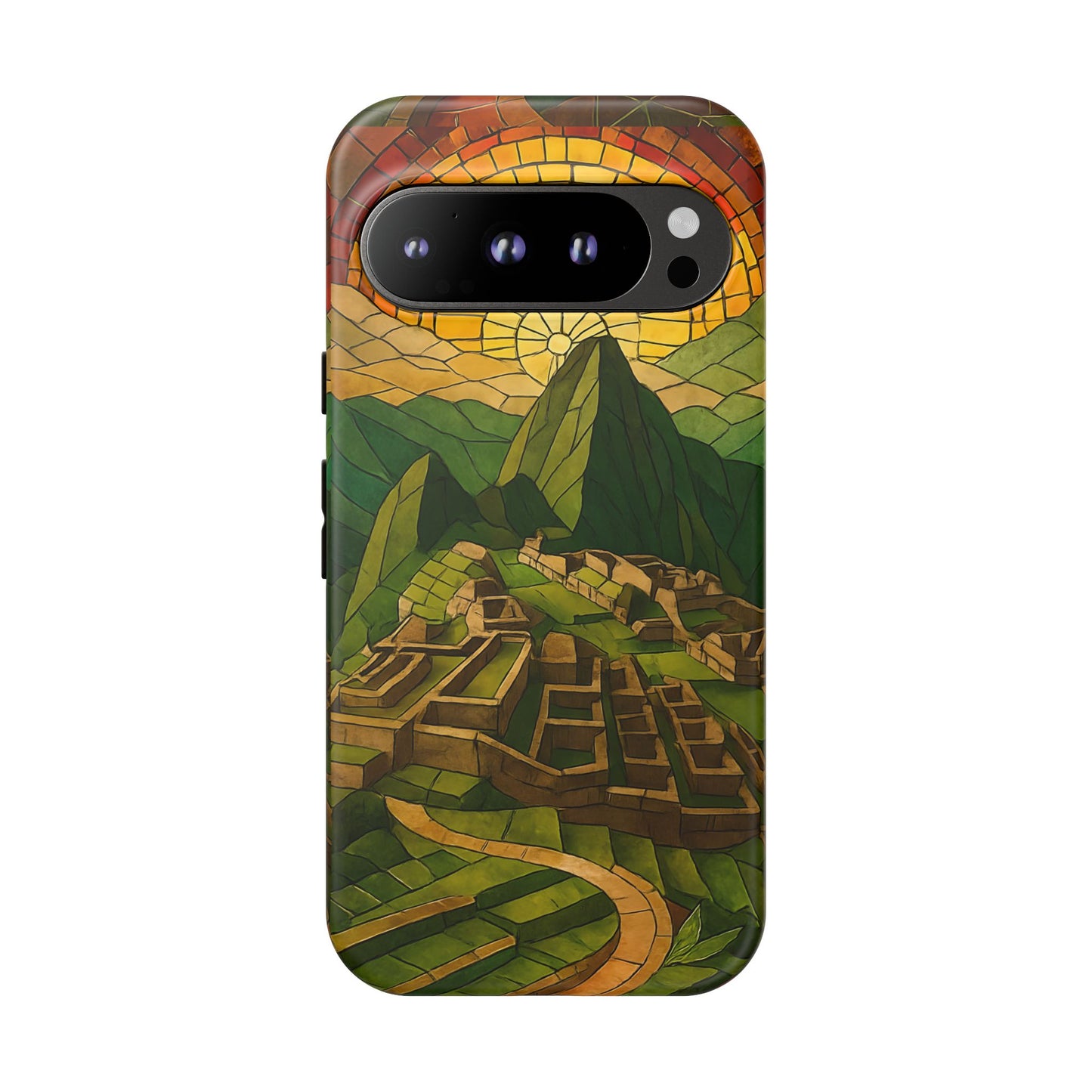 Inca Ruins Tough Phone Case - Machu Picchu Landmark Design, Historic Peru Travel Aesthetic Compatible with iPhone, Galaxy, and Google Phones