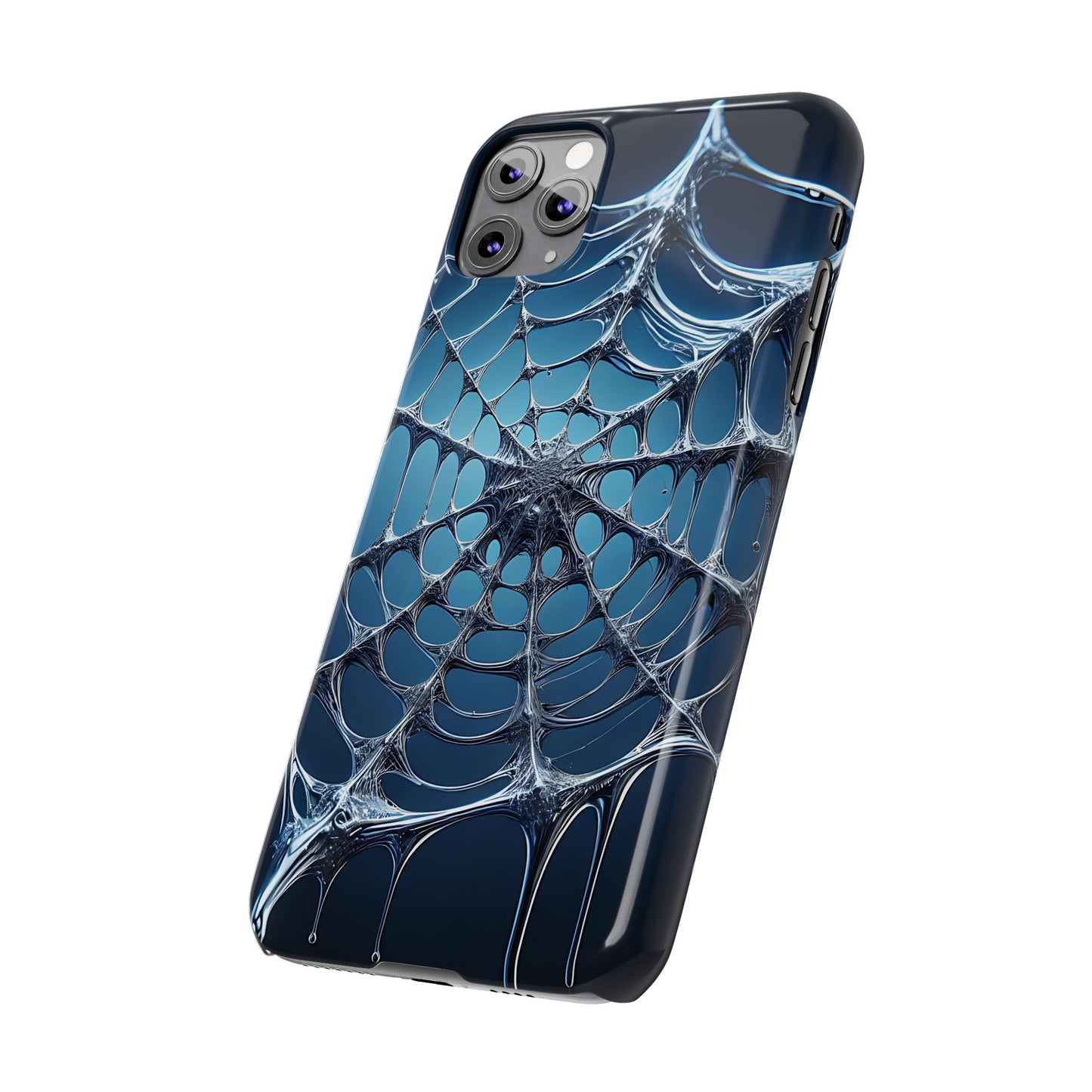 Spider Web Slim Phone Case - Artistic Design for Halloween, Unique Gift, Phone Accessories, Trendy Tech Style, Eco-Friendly Case