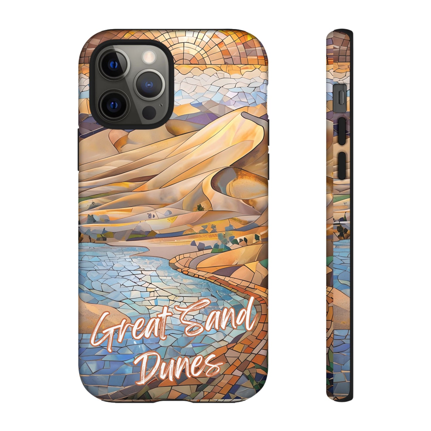 Great Sand Dunes National Park Phone Case, Mosaic Phone Case, Nature Art, National Park Gift, Scenic Forest Phone Cover, Phone Case Travel