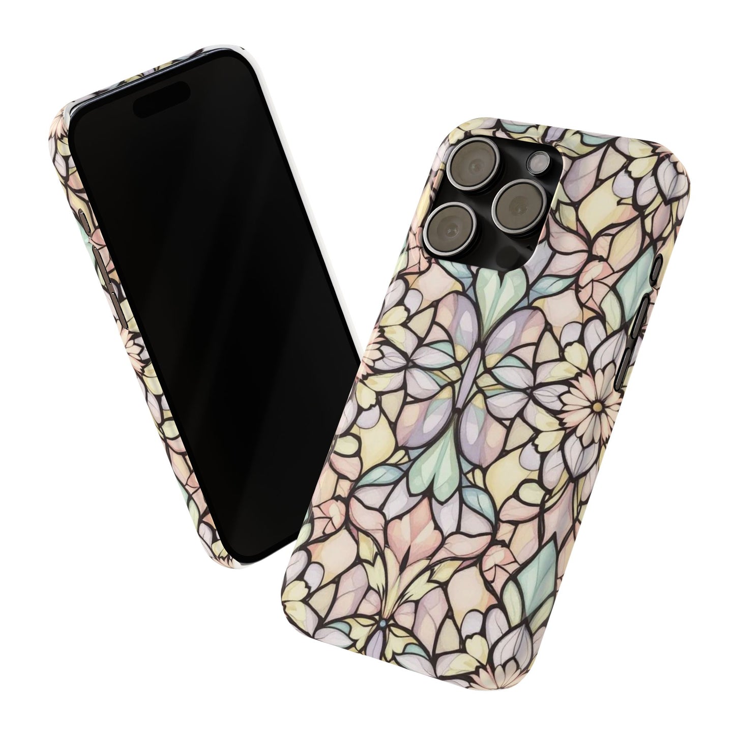 Floral Pattern Slim Phone Case - Perfect Gift for Nature Lovers, Stylish Accessory, Mobile Protection, Unique Design, Spring Vibes