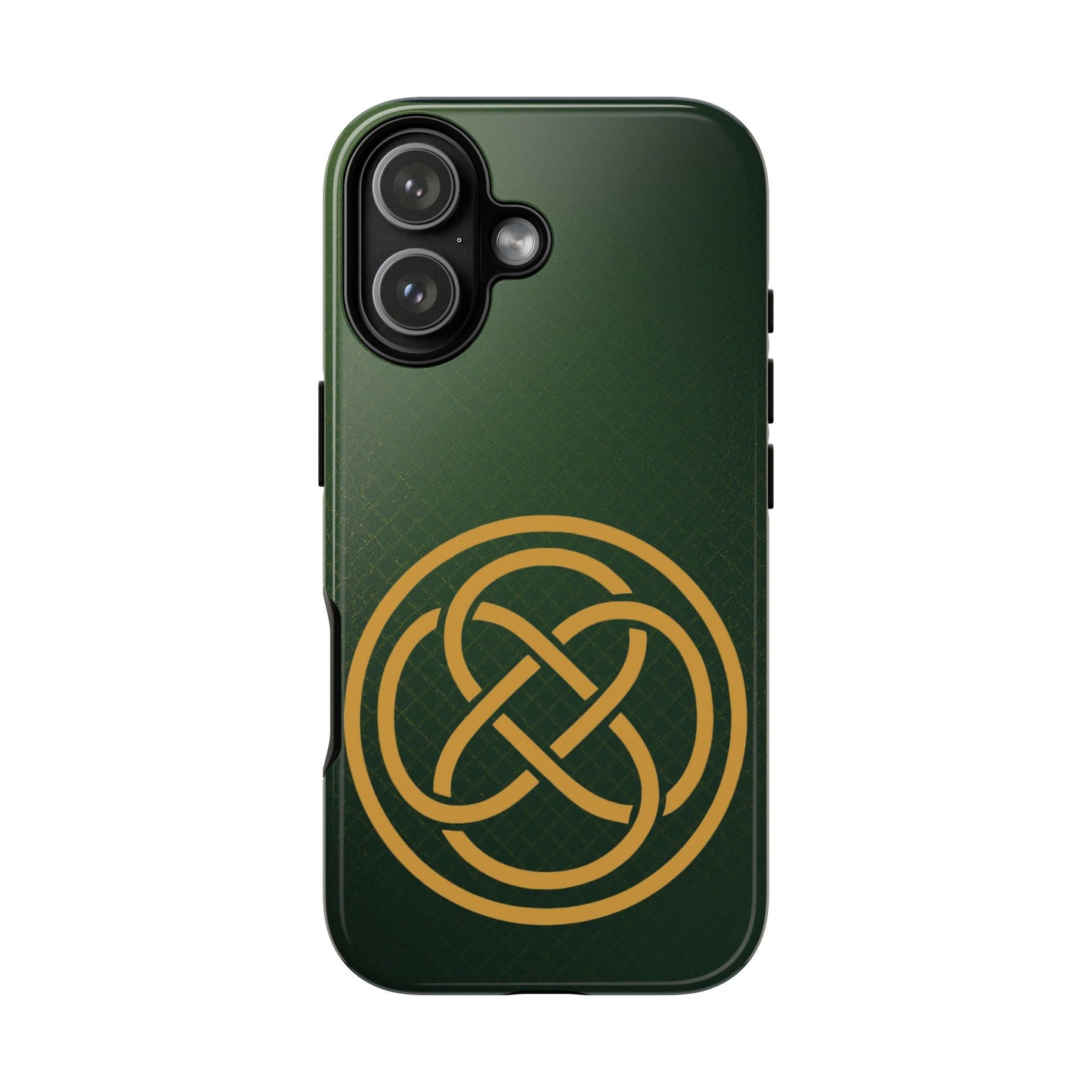Celtic Shield Knot Emerald Tough Phone Case Irish Heritage Symbol Compatible with iPhone 17 16 15 14 13 12 11 Pro Max Galaxy Pixel