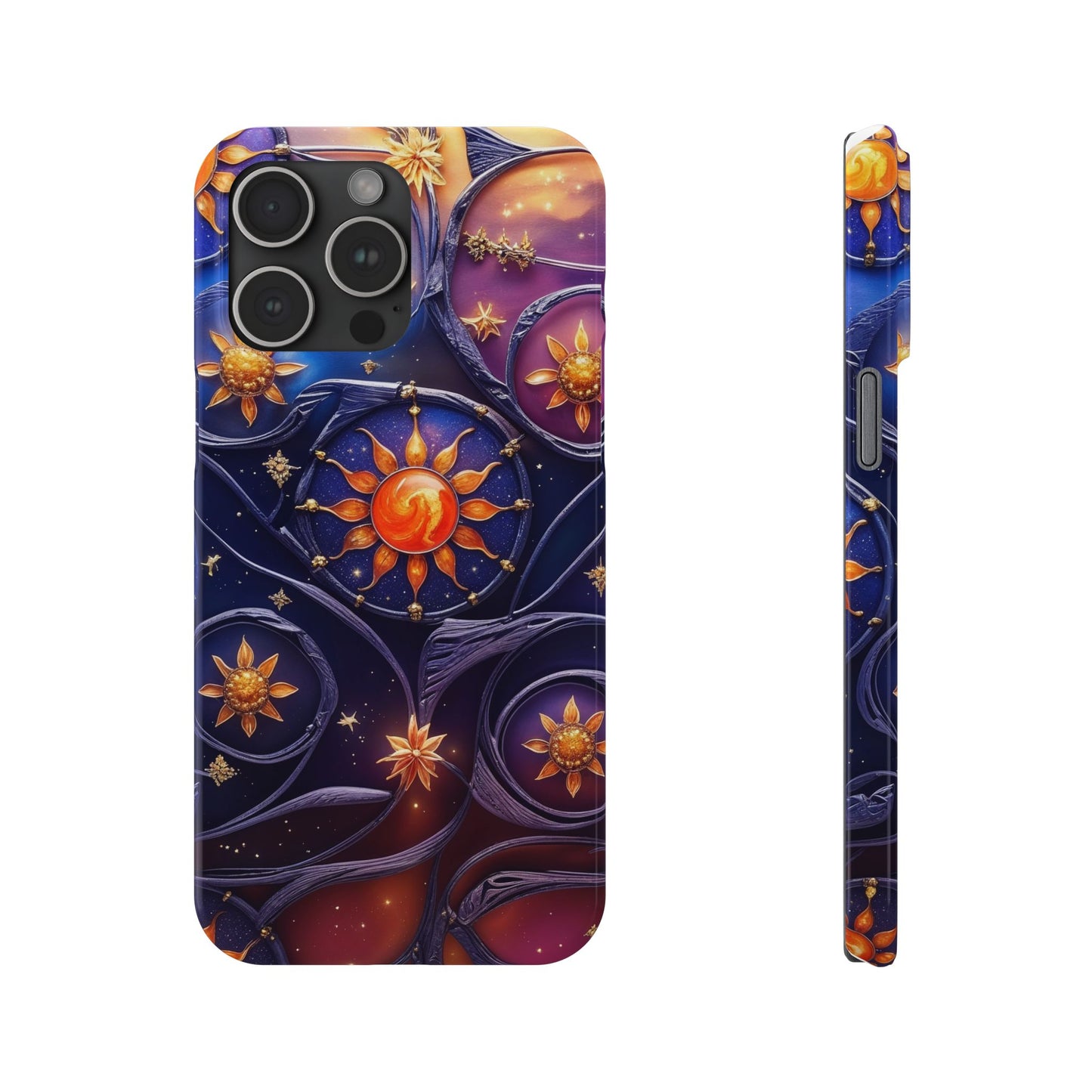 Celestial Slim Phone Cases, Starry Sky Phone Cover, Zodiac Design, Astrology Gift, Cosmic Phone Accessories