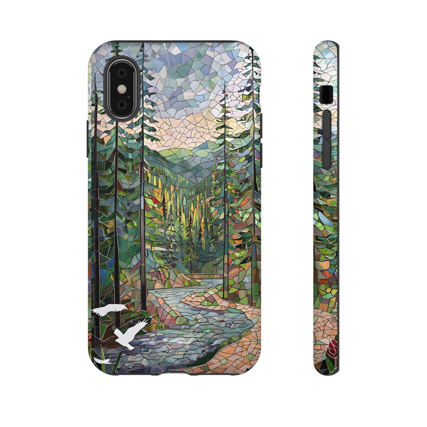 Olympic National Park Phone Case, Mosaic Phone Case, Olympic National Park Art Gift, Scenic Waterfall Phone Cover, Landscape Aesthetic Case