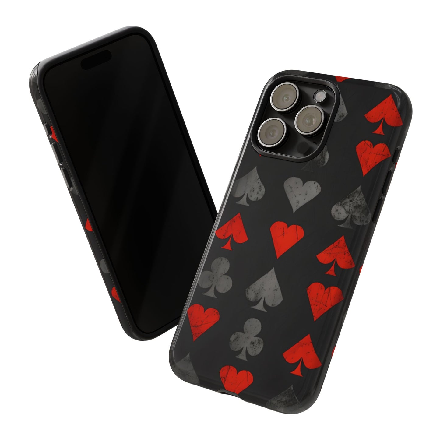 Dark Wonderland Suits Tough Phone Case Gothic Alicecore Aesthetic, Coquette Horror Style, Compatible with iPhone, Galaxy, and Google Phones