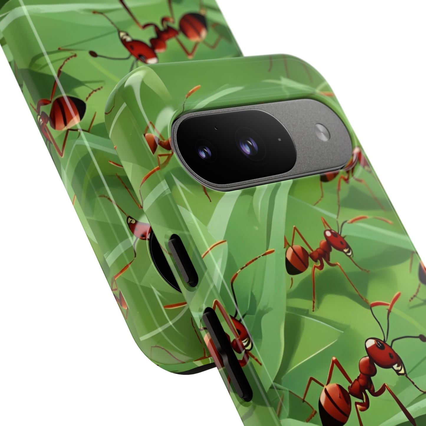 Marching Ant Pattern Tough Phone Case - Realistic Insect Art, Minimalist Nature Aesthetic, Compatible with iPhone, Galaxy, and Google Phones
