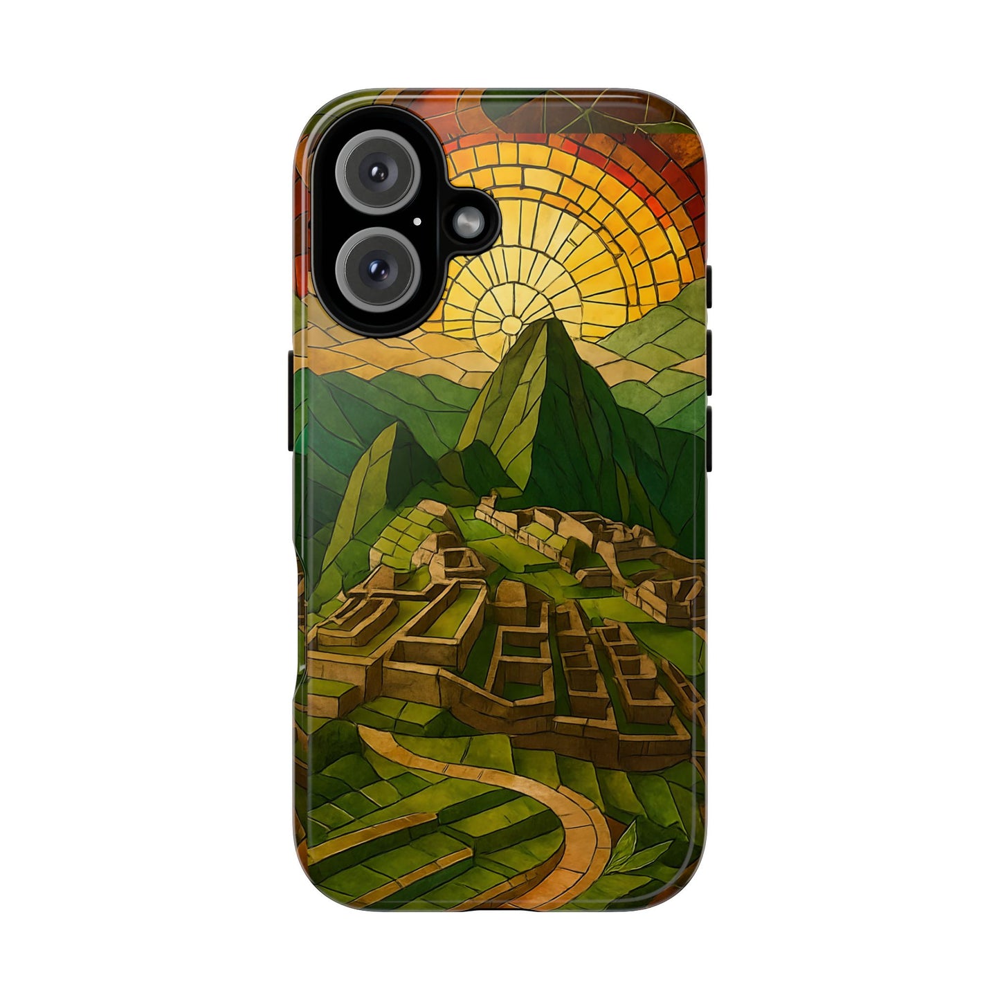 Inca Ruins Tough Phone Case - Machu Picchu Landmark Design, Historic Peru Travel Aesthetic Compatible with iPhone, Galaxy, and Google Phones