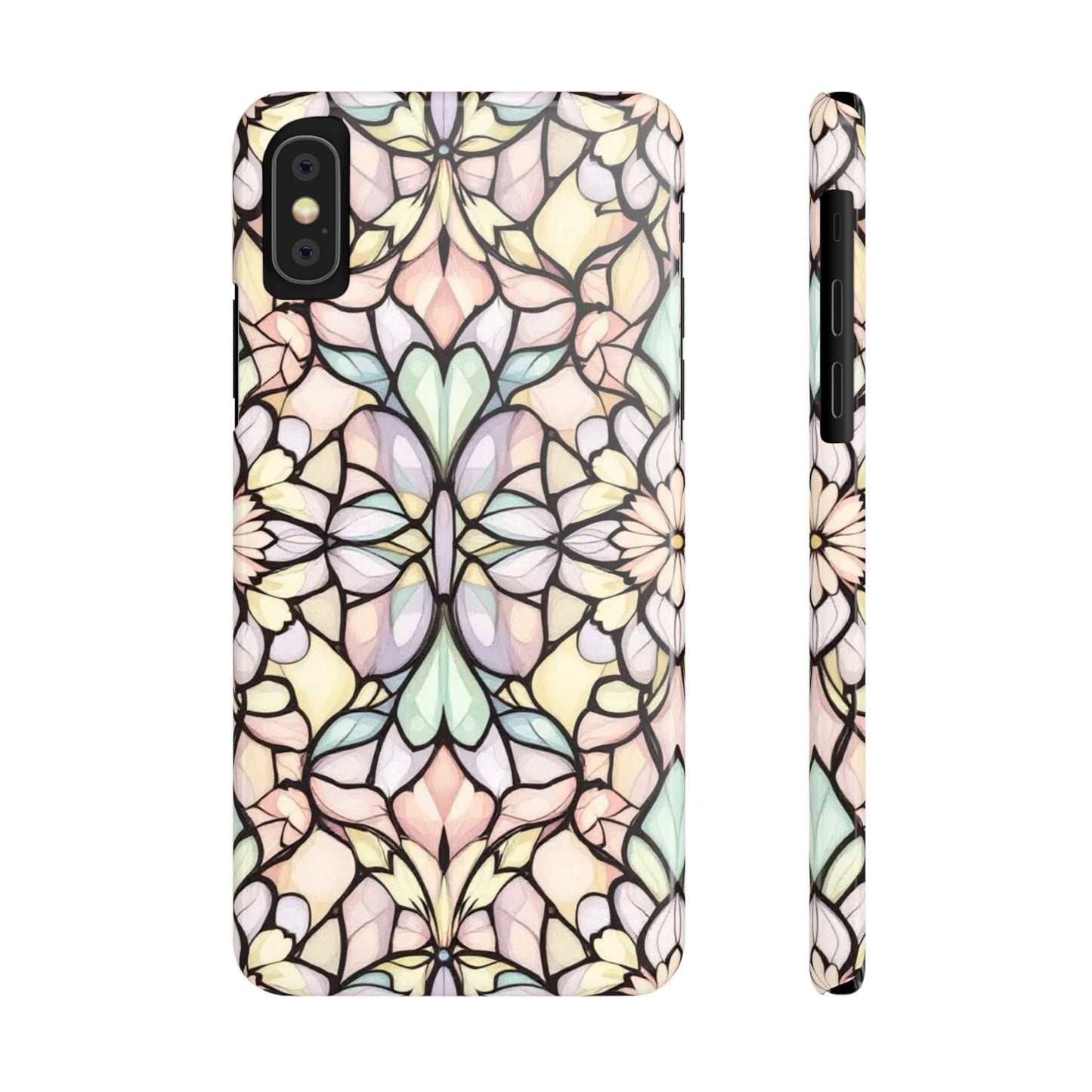 Floral Pattern Slim Phone Case - Perfect Gift for Nature Lovers, Stylish Accessory, Mobile Protection, Unique Design, Spring Vibes