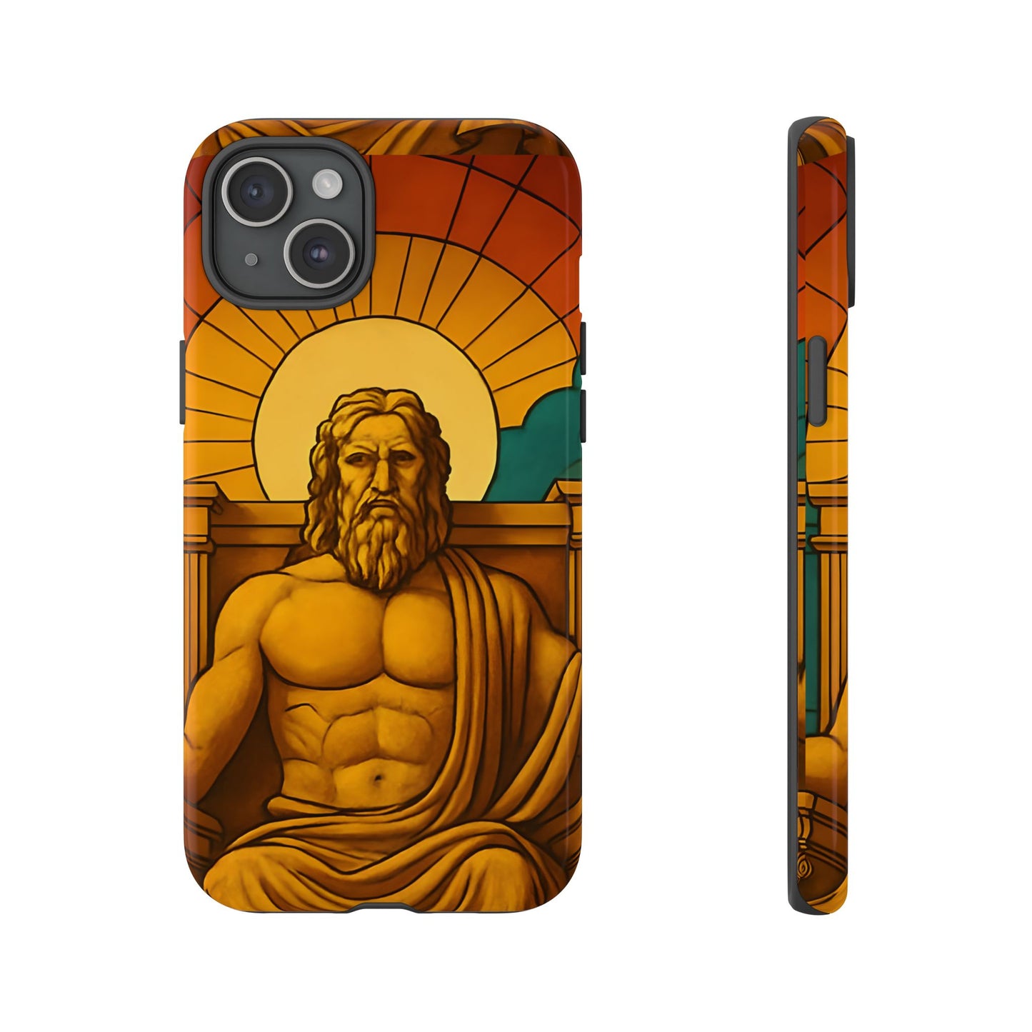 Olympia Zeus Statue Tough Phone Case - Classic Greek Art Design, Historic World Wonder Aesthetic, Compatible with iPhone, Galaxy, and Google