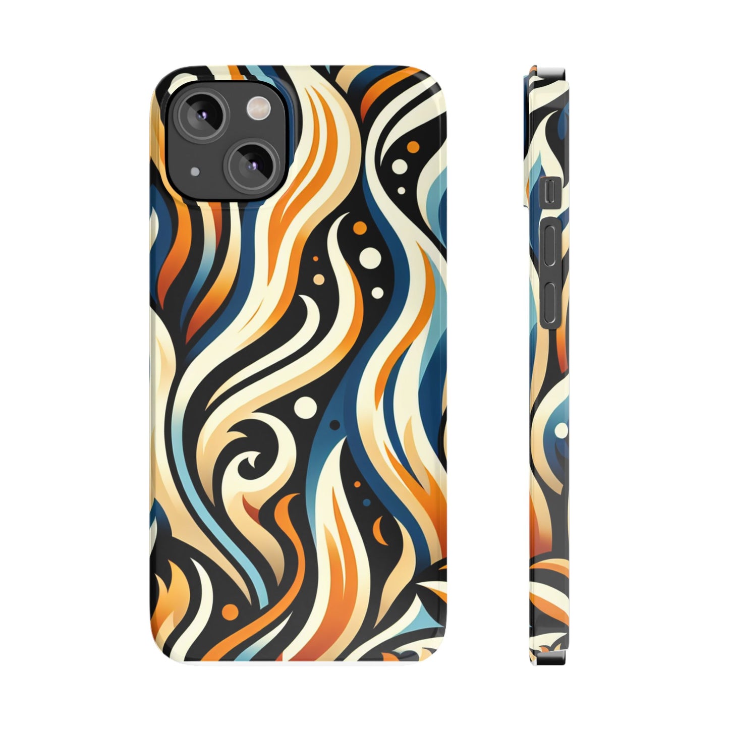 Stylish Slim Phone Cases with Bold Abstract Design, Phone Accessories, Trendy Gift, Unique Art, Colorful Protective Cover