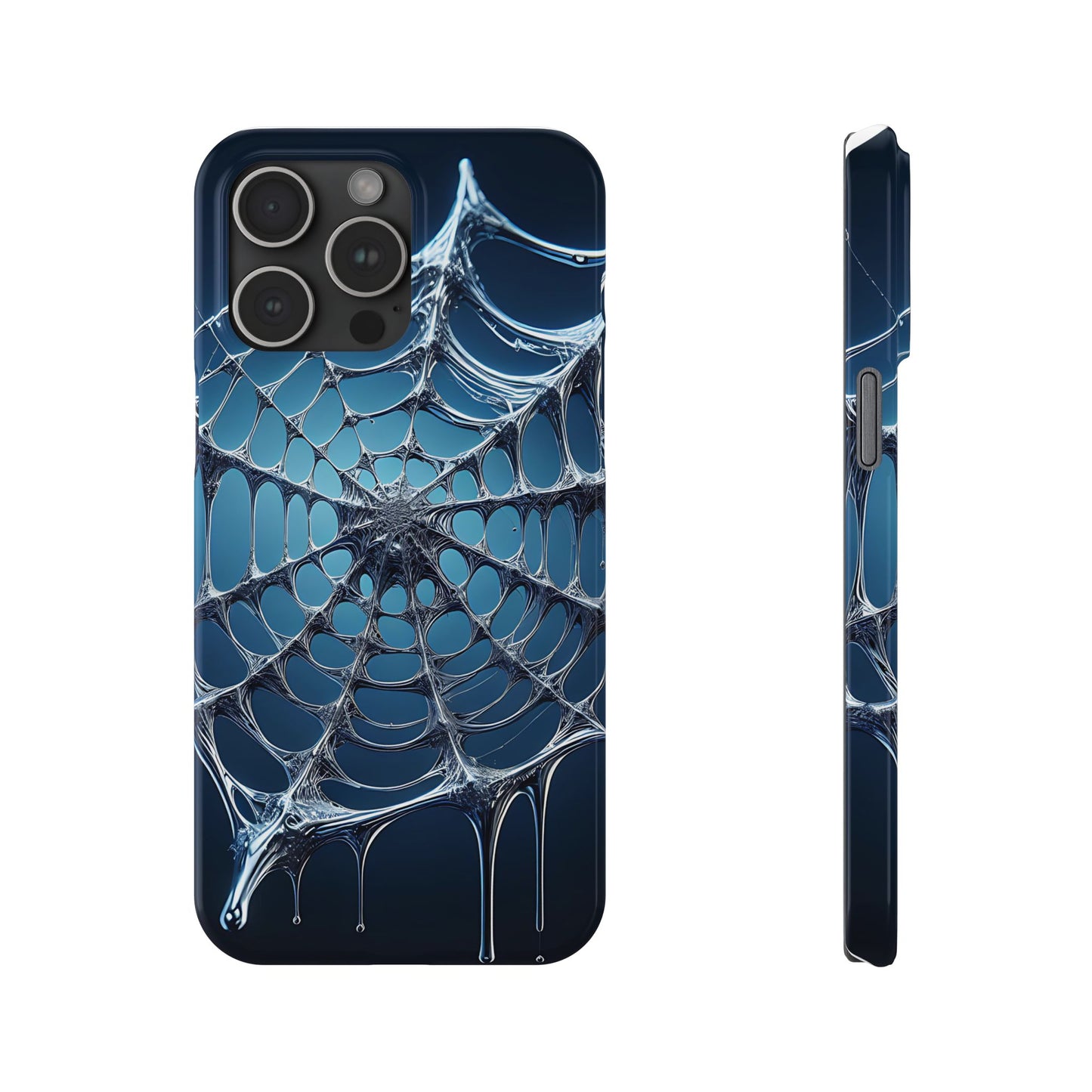 Spider Web Slim Phone Case - Artistic Design for Halloween, Unique Gift, Phone Accessories, Trendy Tech Style, Eco-Friendly Case