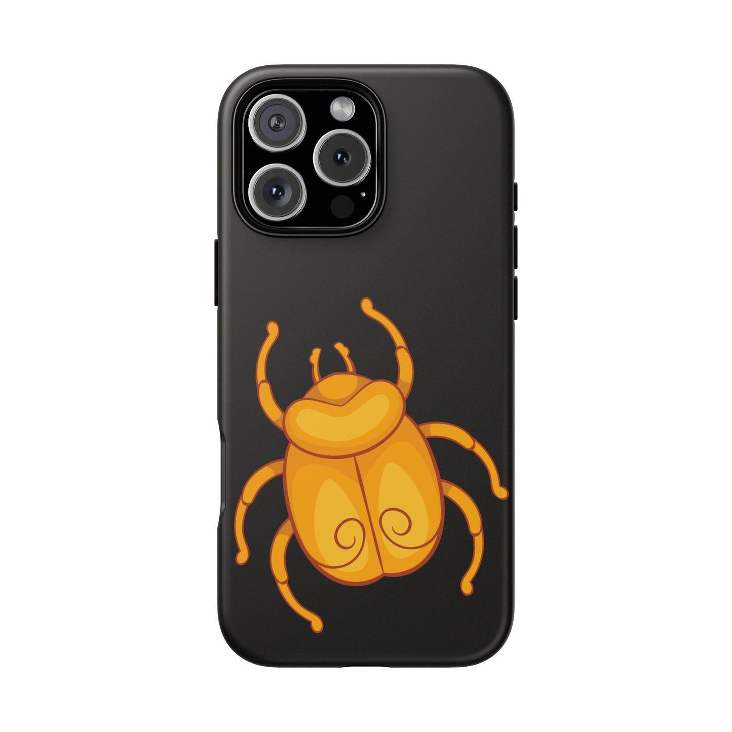 Ancient Egyptian Scarab Tough Phone Case - Gold Beetle Design, Mythological Insect Art, Compatible with iPhone, Galaxy, and Google Phones