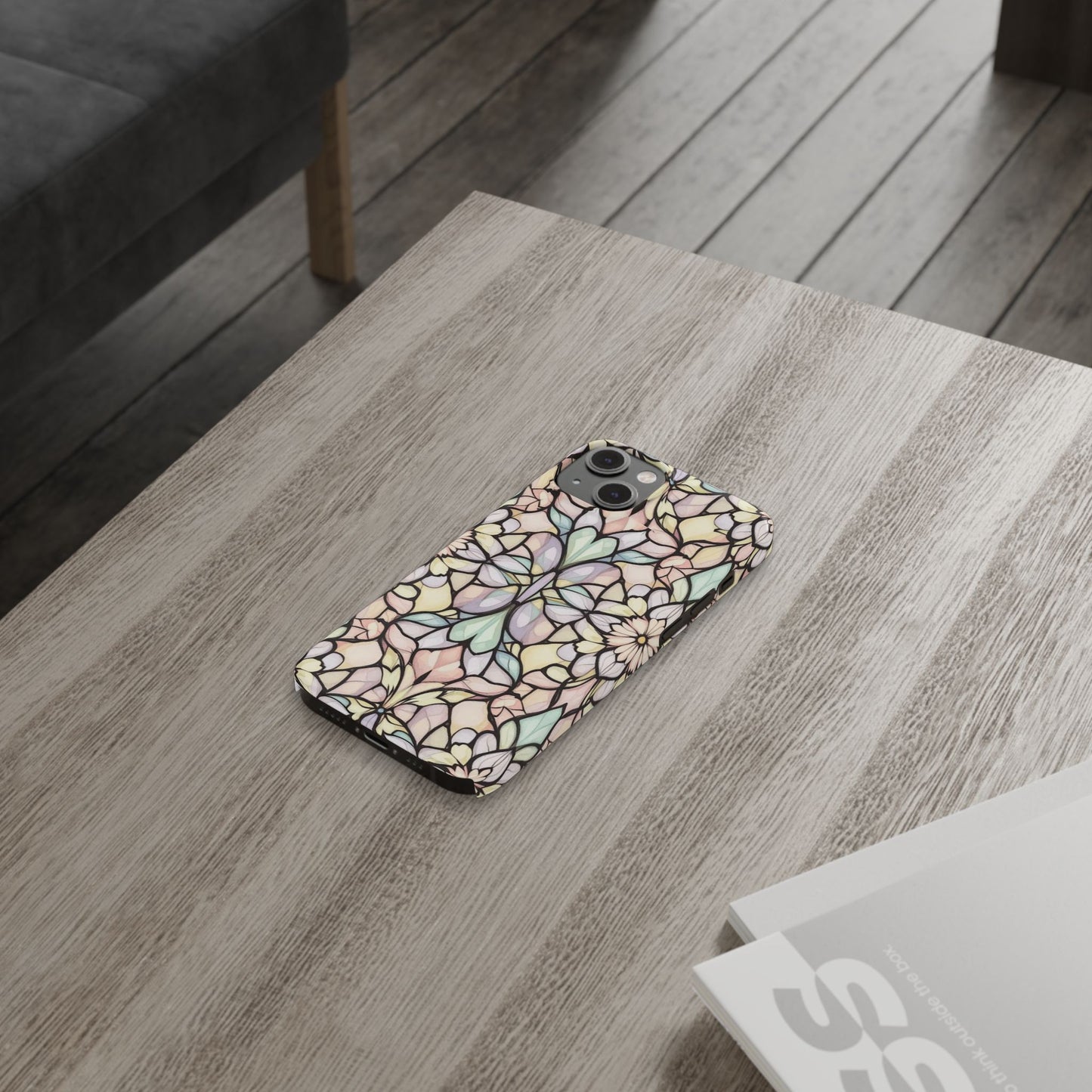 Floral Pattern Slim Phone Case - Perfect Gift for Nature Lovers, Stylish Accessory, Mobile Protection, Unique Design, Spring Vibes