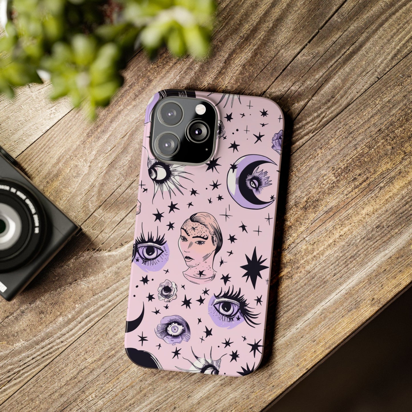 Celestial Slim Phone Cases - Stylish Cosmic Design, Personalized Phone Protectors, Astrology Gifts, Unique Phone Accessories, Moon & Stars