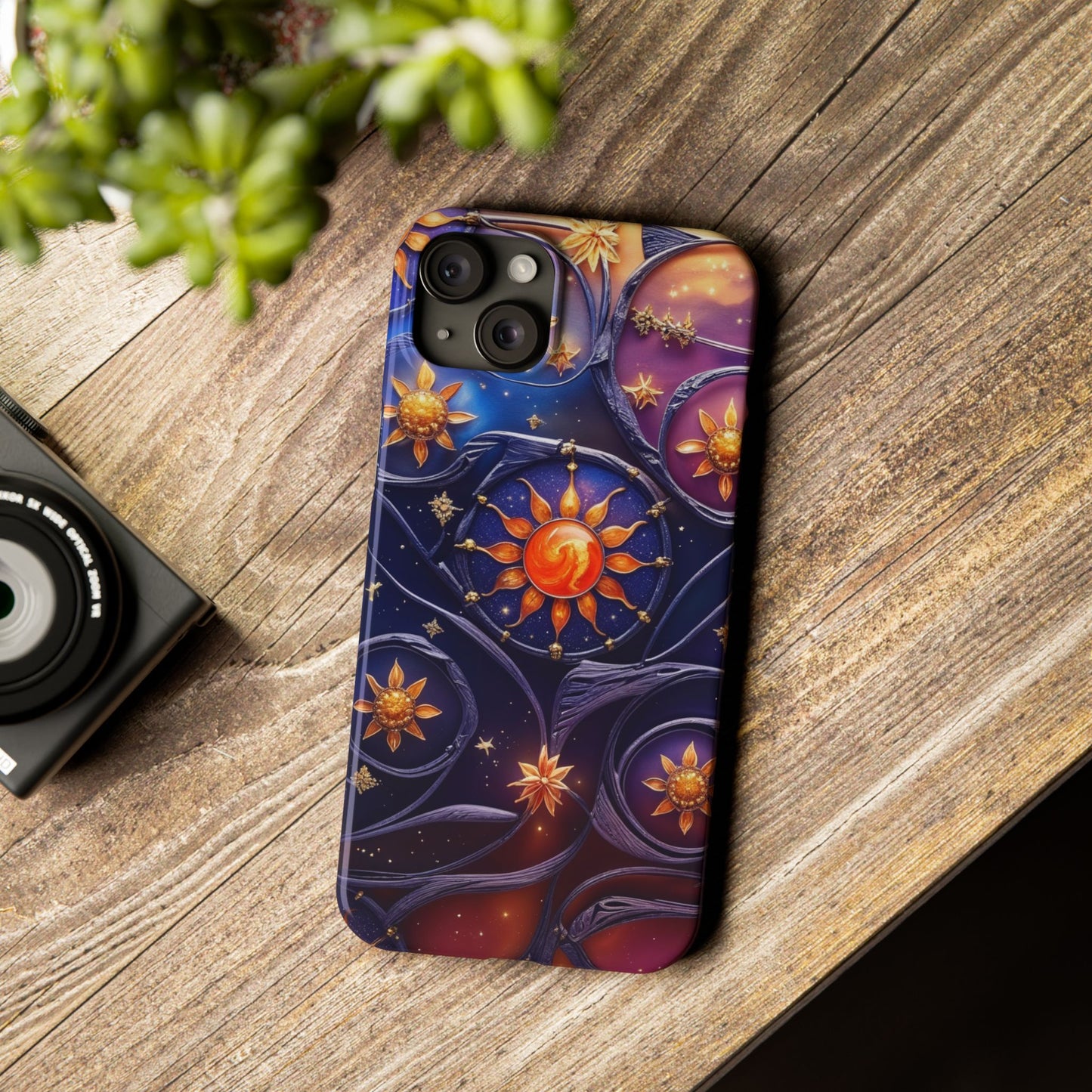 Celestial Slim Phone Cases, Starry Sky Phone Cover, Zodiac Design, Astrology Gift, Cosmic Phone Accessories