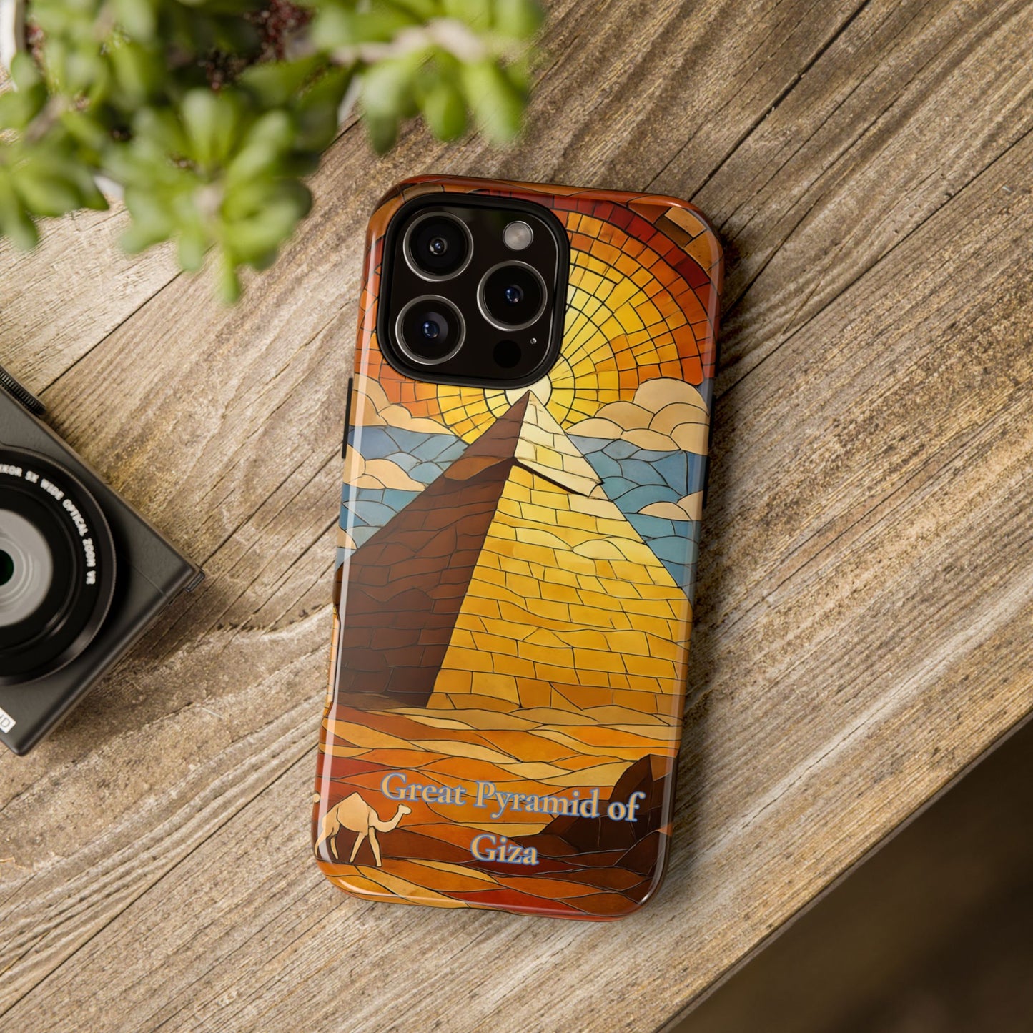 World Wonders Tough Phone Case, Great Pyramid of Giza, Compatible with iPhone 17, 16, 15, 14, 13, Galaxy, Google