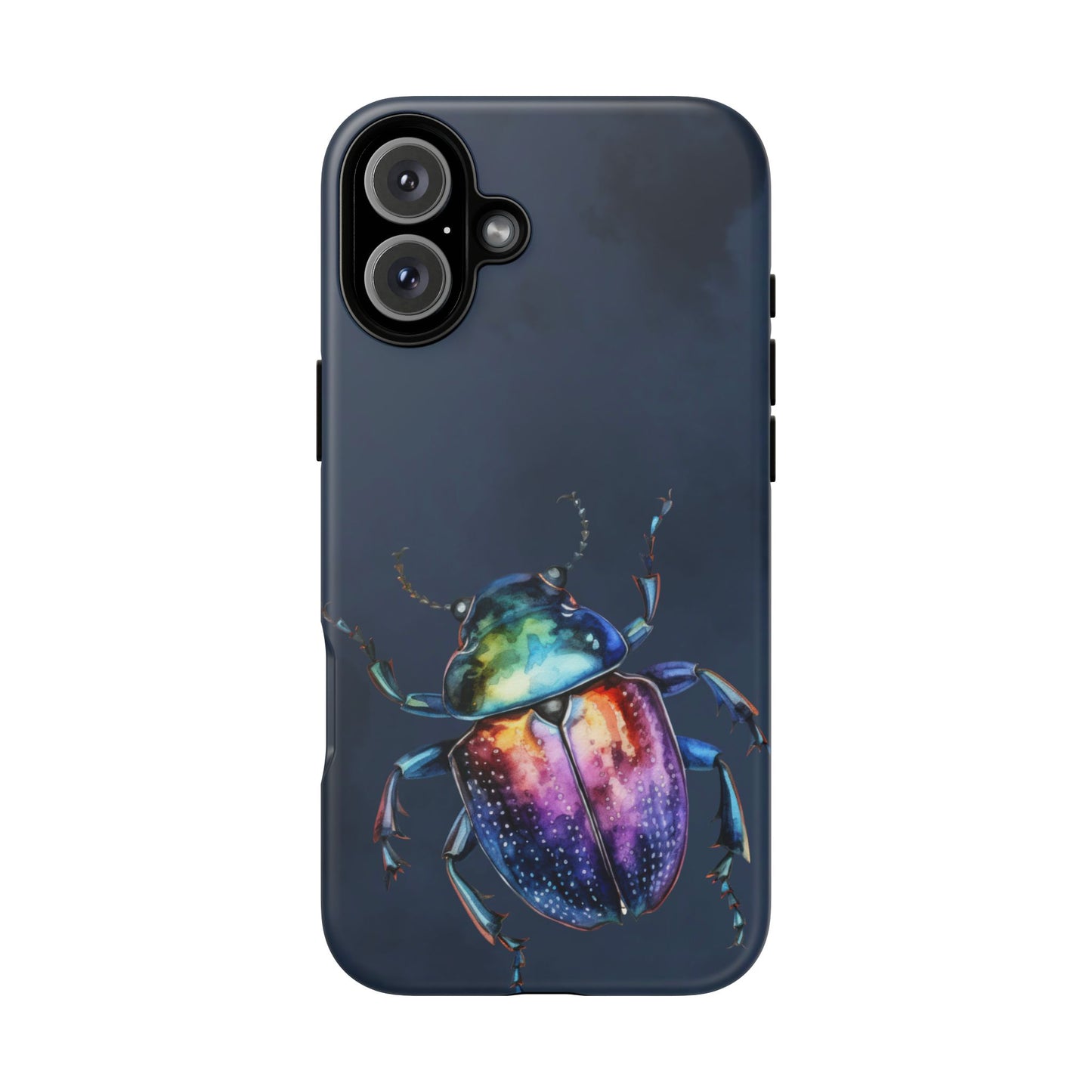 Iridescent Beetle Tough Phone Case - Insect Art Design, Nature-Inspired Pattern, Compatible with iPhone, Galaxy, and Google Phones