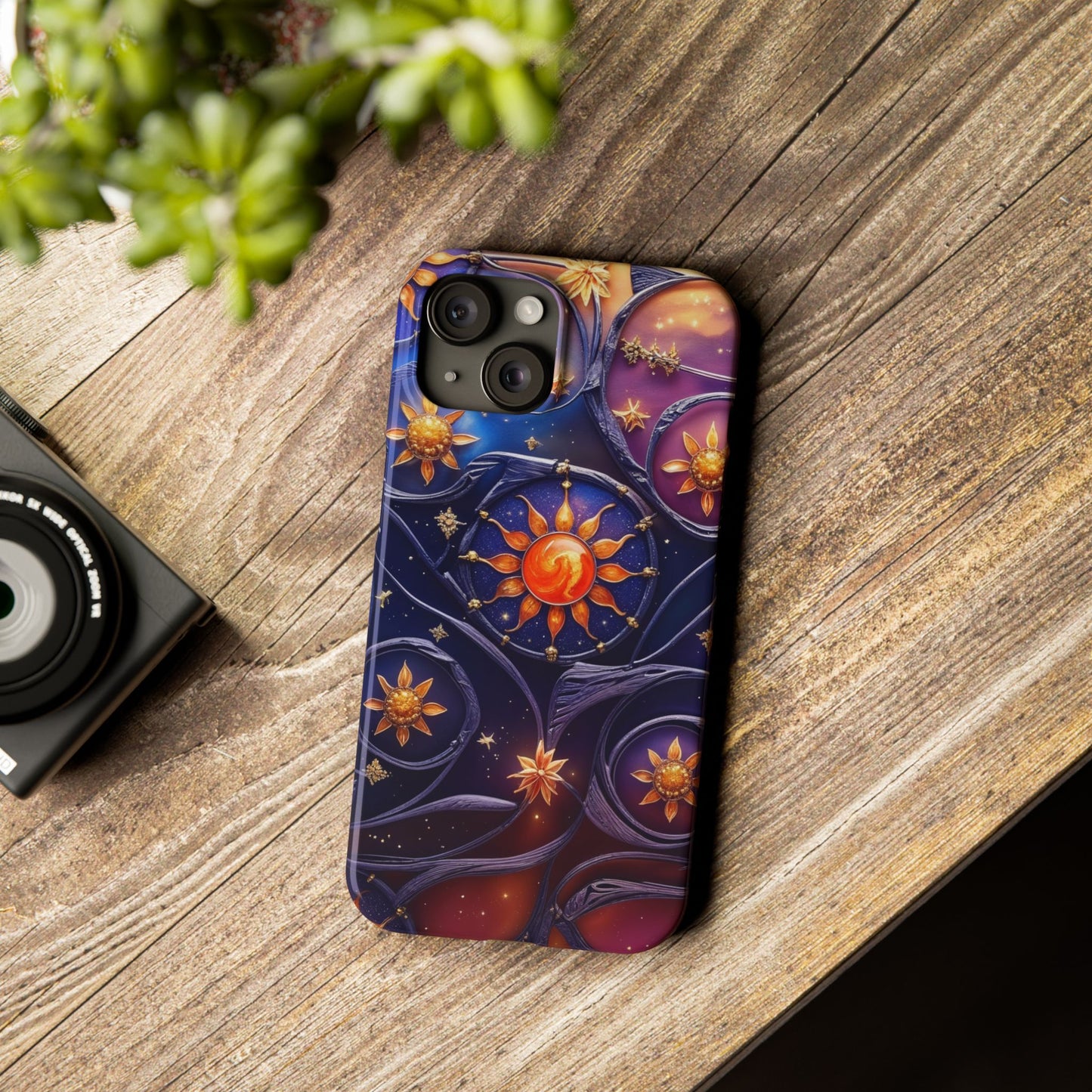 Celestial Slim Phone Cases, Starry Sky Phone Cover, Zodiac Design, Astrology Gift, Cosmic Phone Accessories