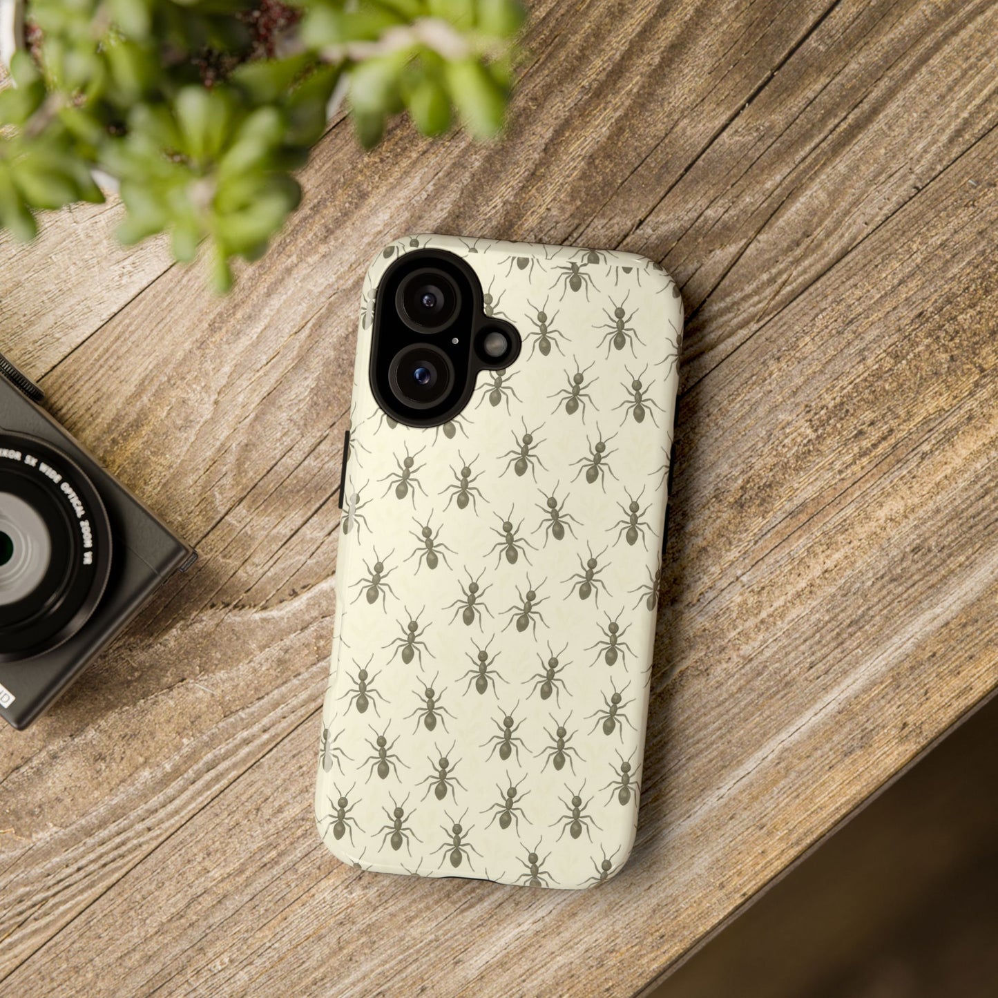 Marching Ant Pattern Tough Phone Case - Realistic Insect Art, Minimalist Nature Aesthetic, Compatible with iPhone, Galaxy, and Google Phones