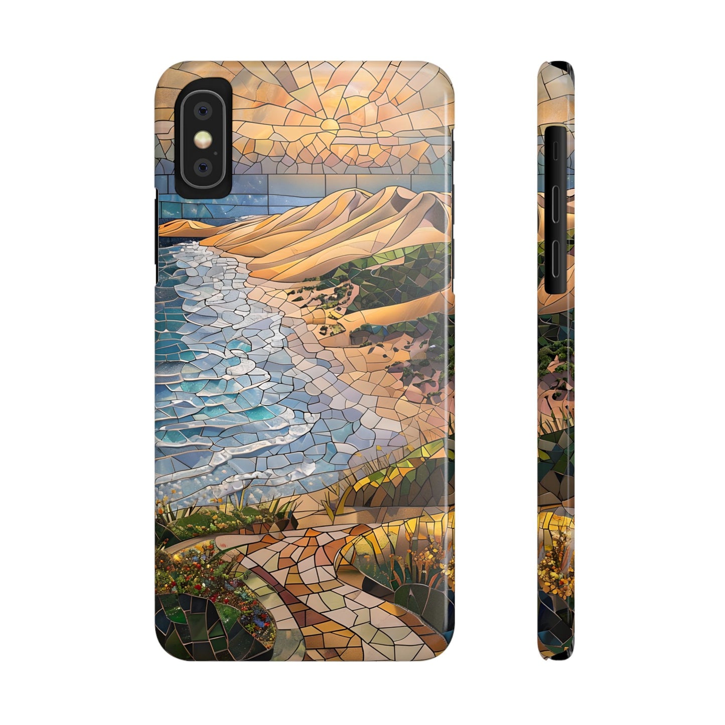 Indiana Dunes National Park Michigan Slim Phone Case, Mosaic Phone Case, East U.S. Nature Art, Coastal Chic, Ocean Lovers, Nature Inspired