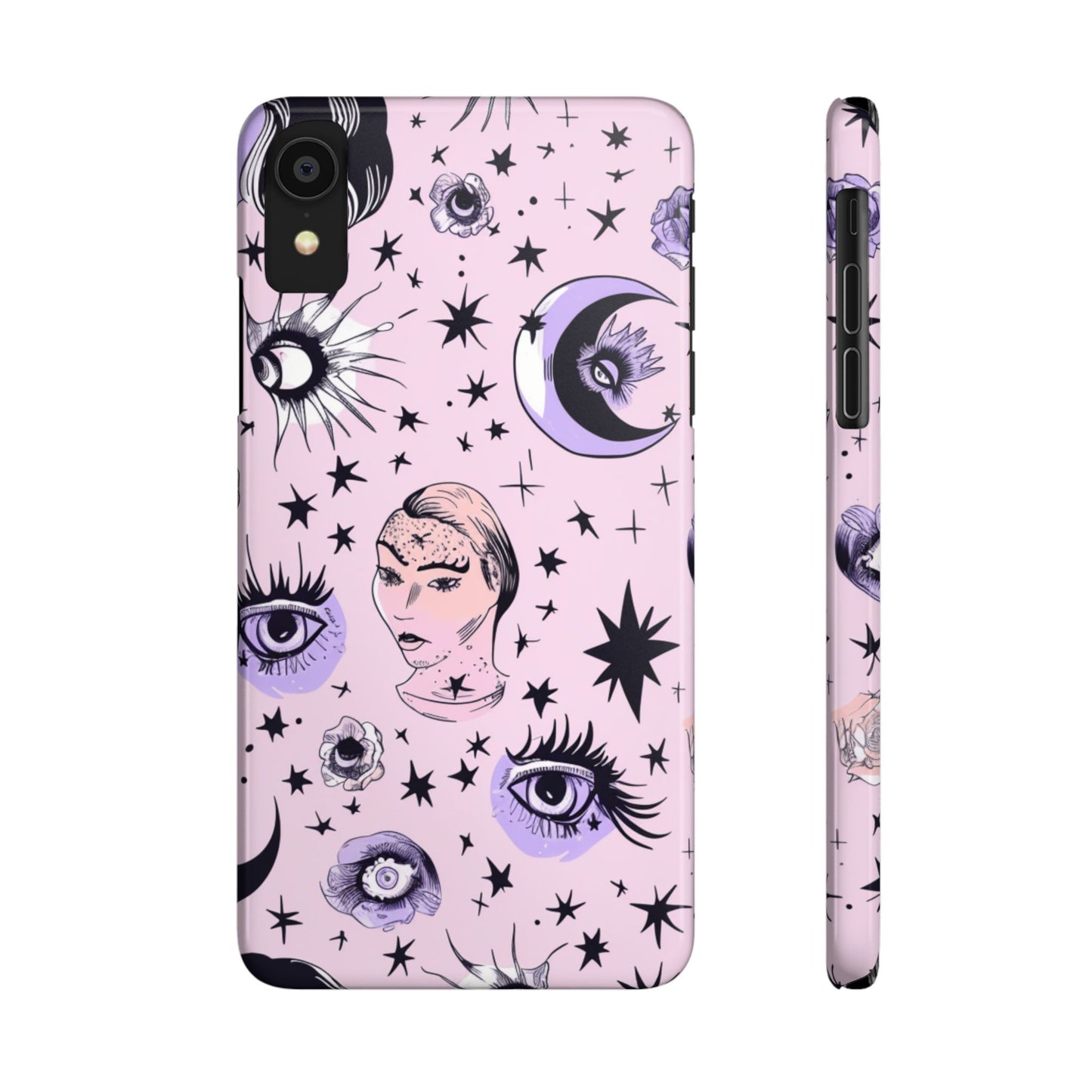 Celestial Slim Phone Cases - Stylish Cosmic Design, Personalized Phone Protectors, Astrology Gifts, Unique Phone Accessories, Moon & Stars