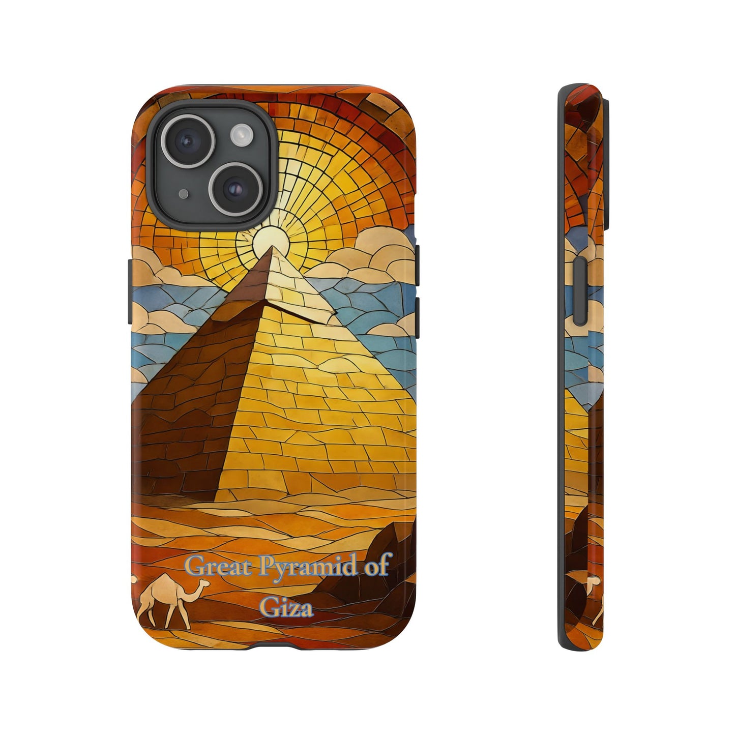 World Wonders Tough Phone Case, Great Pyramid of Giza, Compatible with iPhone 17, 16, 15, 14, 13, Galaxy, Google
