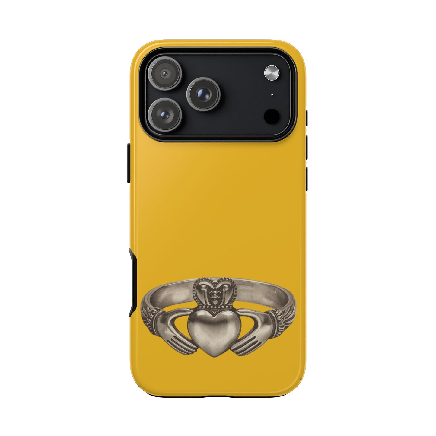 Claddagh Tough Phone Case Irish Symbol Ring Love Loyalty Friendship Vintage Gold Compatible with iPhone 17 16 15 14 13 Galaxy Google