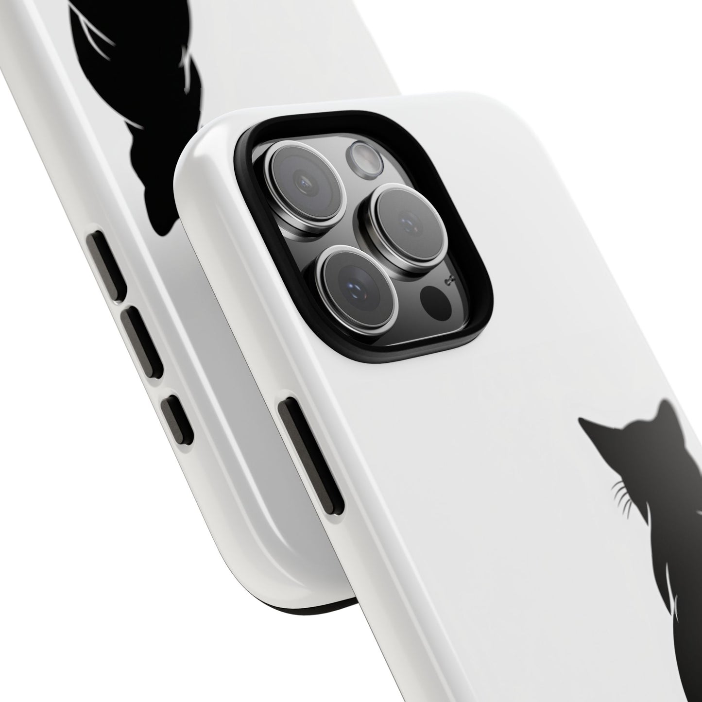 Black Cat Halloween Phone Case Coquette - Creepy Cute Gift for Her, Goth Coquette Spooky Tough Case, Compatible with iPhone, Galaxy, Google