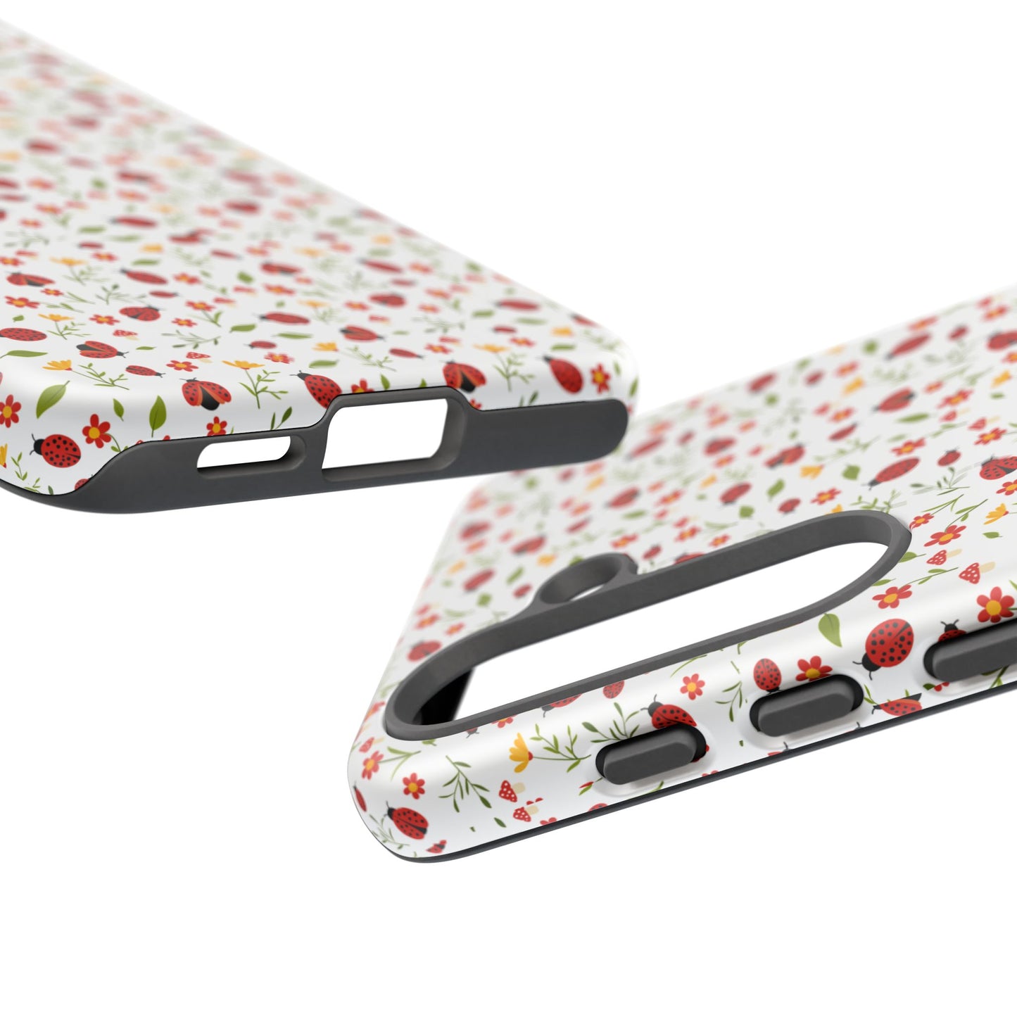 Ladybug Tough Phone Case - Cute Insect Aesthetic, Nature-Inspired Pattern Art, Compatible with iPhone, Galaxy, and Google Phones
