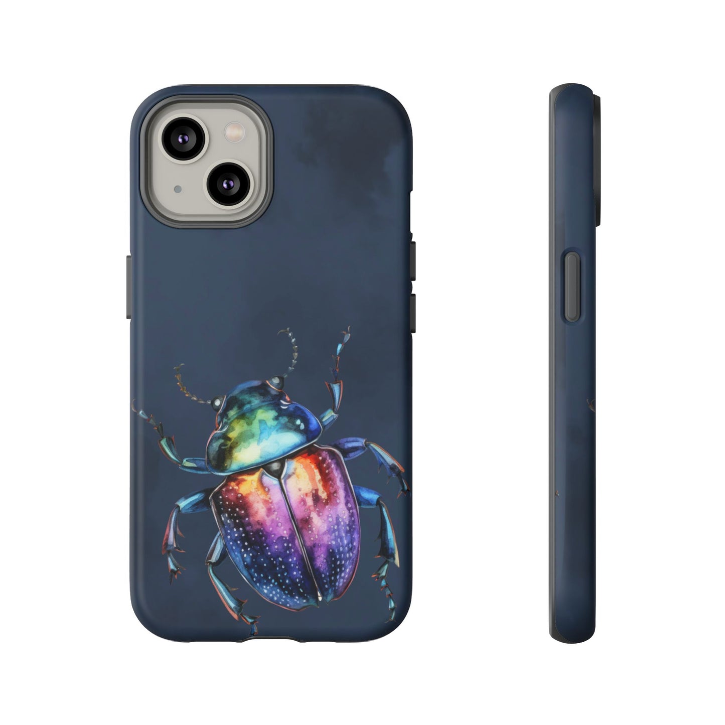 Iridescent Beetle Tough Phone Case - Insect Art Design, Nature-Inspired Pattern, Compatible with iPhone, Galaxy, and Google Phones