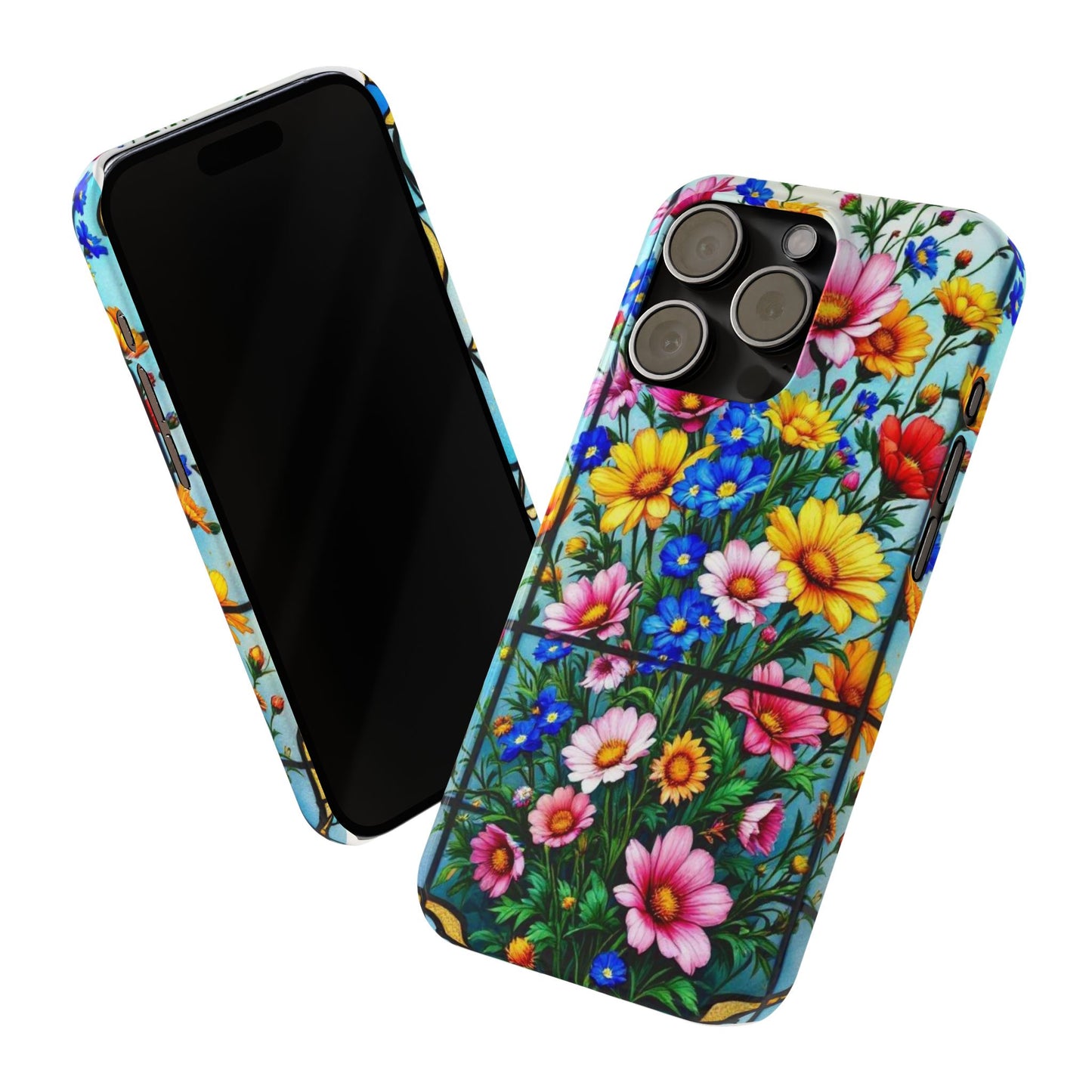 Vibrant Floral Slim Phone Cases | Cute Phone Cover Gifts for Nature Lovers, Spring Decor, Birthday or Holiday Gifts, Flower Design