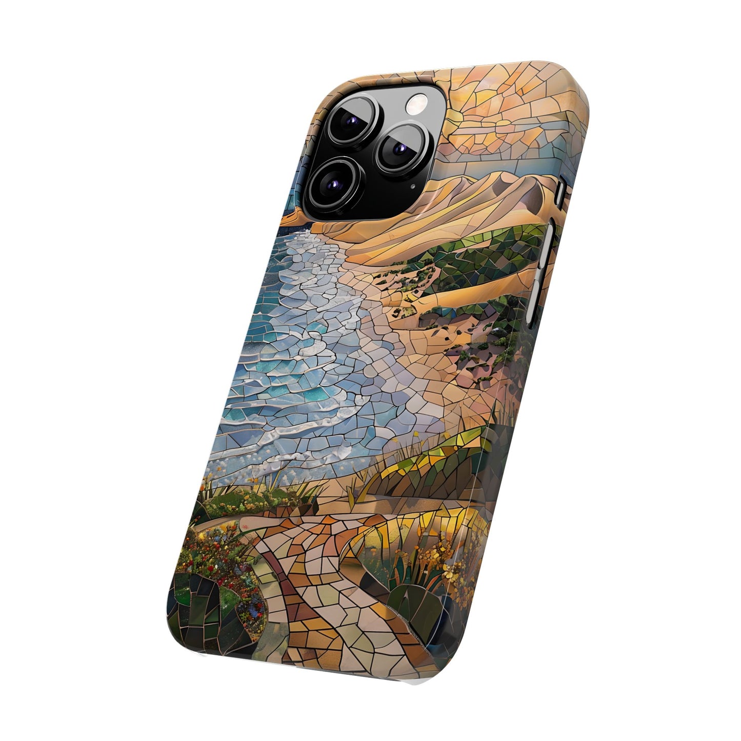 Indiana Dunes National Park Michigan Slim Phone Case, Mosaic Phone Case, East U.S. Nature Art, Coastal Chic, Ocean Lovers, Nature Inspired