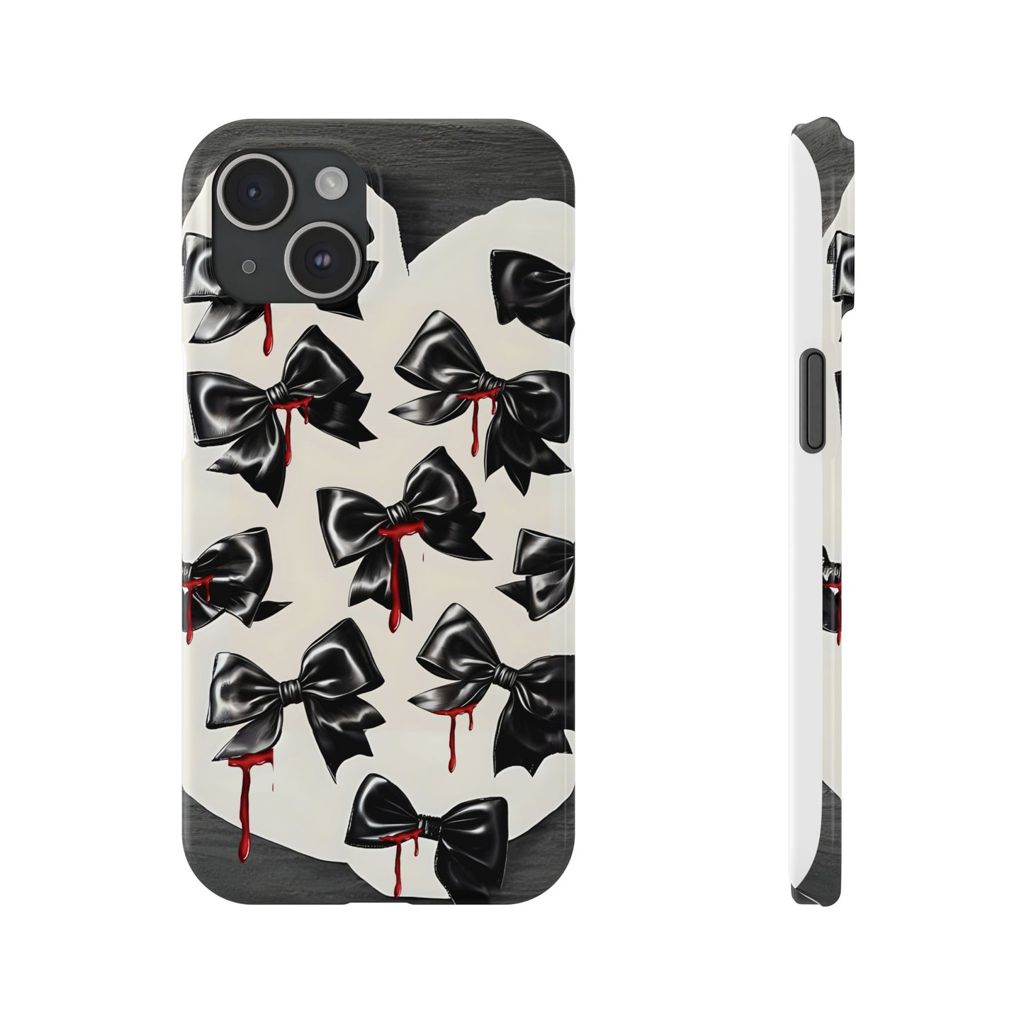 Spooky Halloween Slim Phone Case, Goth Coquette Aesthetic, Cute Horror Style, Perfect for Birthdays and Special Occasions
