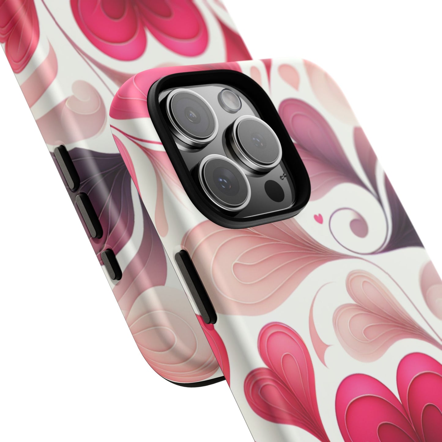 Coquette Romance Stained Glass Design Heart Case for iPhone 16 15 14 13 12 11 Pro Max & Samsung Galaxy - Cute Tough Romantic Gift for Her