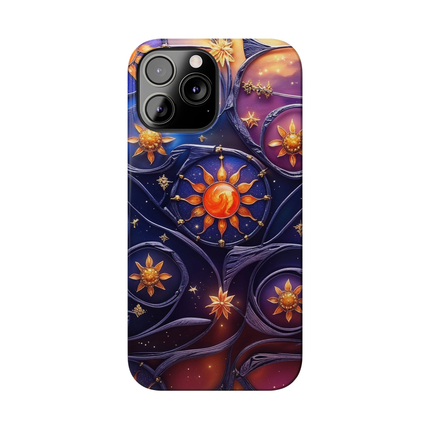 Celestial Slim Phone Cases, Starry Sky Phone Cover, Zodiac Design, Astrology Gift, Cosmic Phone Accessories