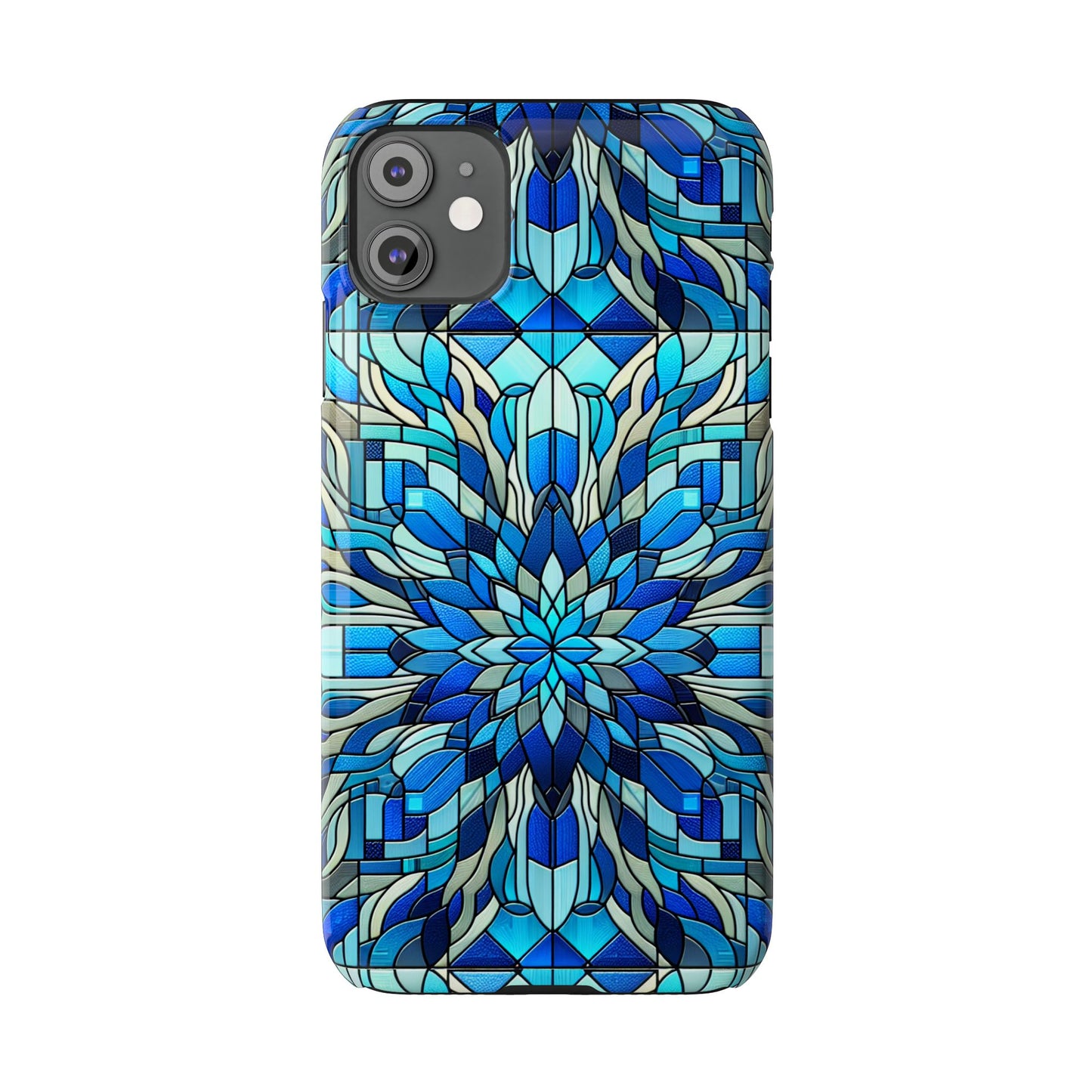 Stained Glass Slim Phone Cases, Floral Phone Covers, Unique Gifts, Artistic Phone Skins, Smartphone Accessories, Stylish Cases