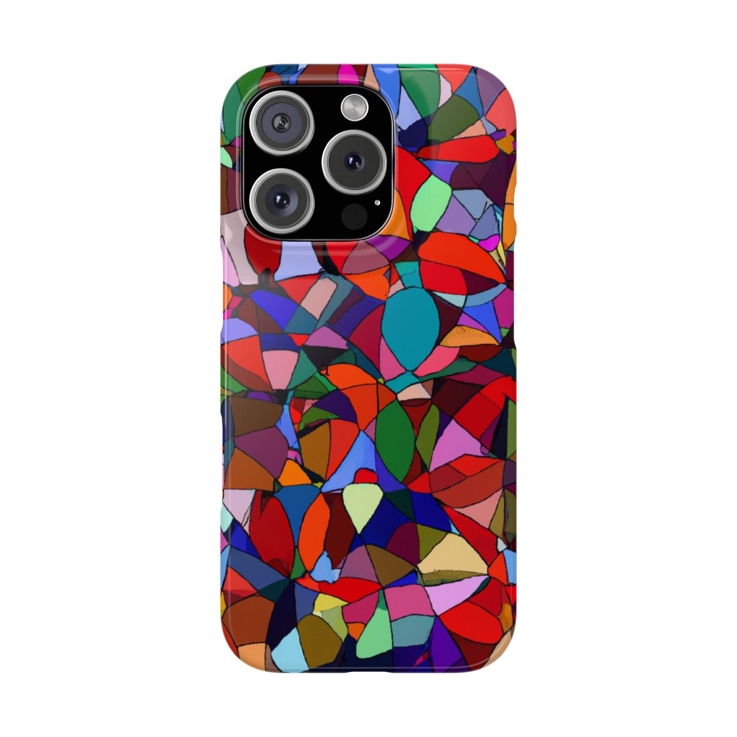 Colorful Stained Glass Modern Abstract- Colorful Art, Stylish Accessory, Fun Gift, Unique Design, Phone Protection