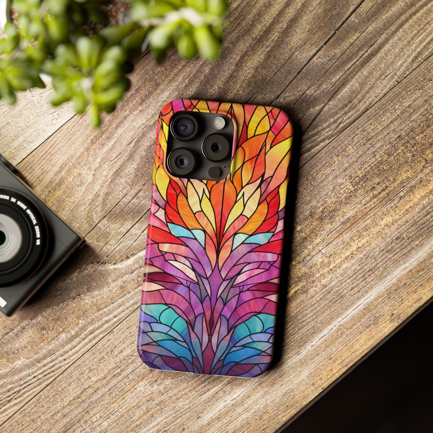 Vibrant Floral Slim Phone Cases, Colorful Smartphone Cover, Artistic Phone Skin, Unique Gift for Her, Nature-Inspired Accessory