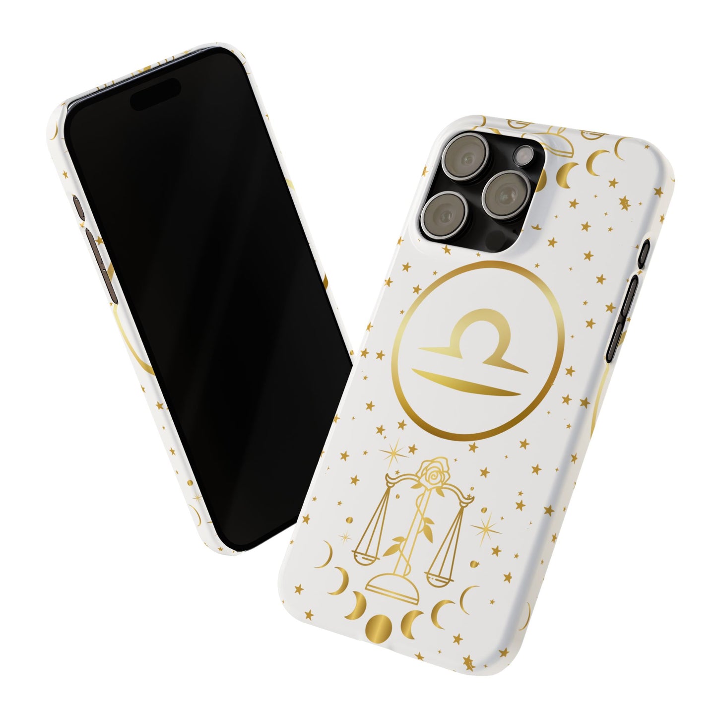 Libra Zodiac Slim Phone Case Astrology Gift for Her, Celestial Star Sign Cover, Birthday Gift, Compatible with iPhone 17, 16, 15, 14, 13