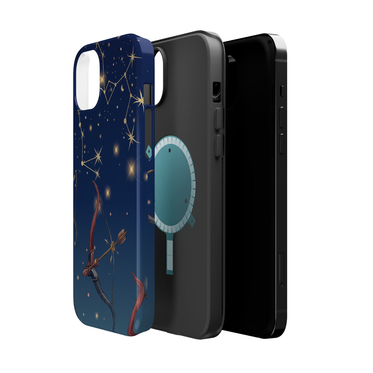 Sagittarius Zodiac Magnetic Phone Case, Astrology Gift for Her, Celestial Star Sign Cover, Compatible with iPhone 17, 16, 15, 14, 13