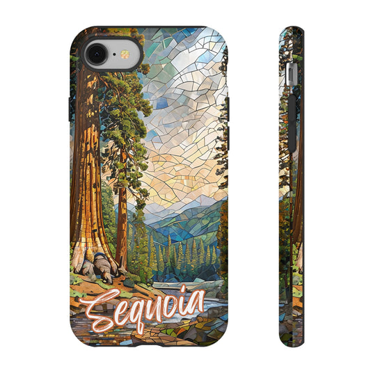 Sequoia National Park Northern California Phone Case, Mosaic Phone Case, Mountain Nature Art, National Park Gift, Scenic Forest Phone Cover