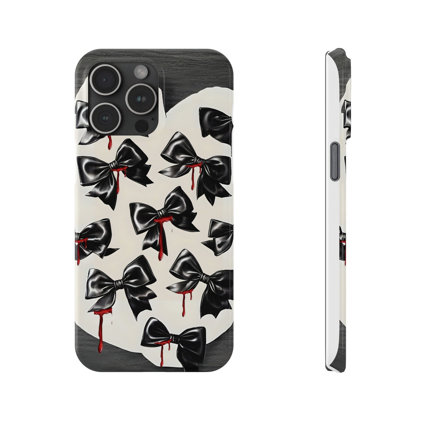 Spooky Halloween Slim Phone Case, Goth Coquette Aesthetic, Cute Horror Style, Perfect for Birthdays and Special Occasions