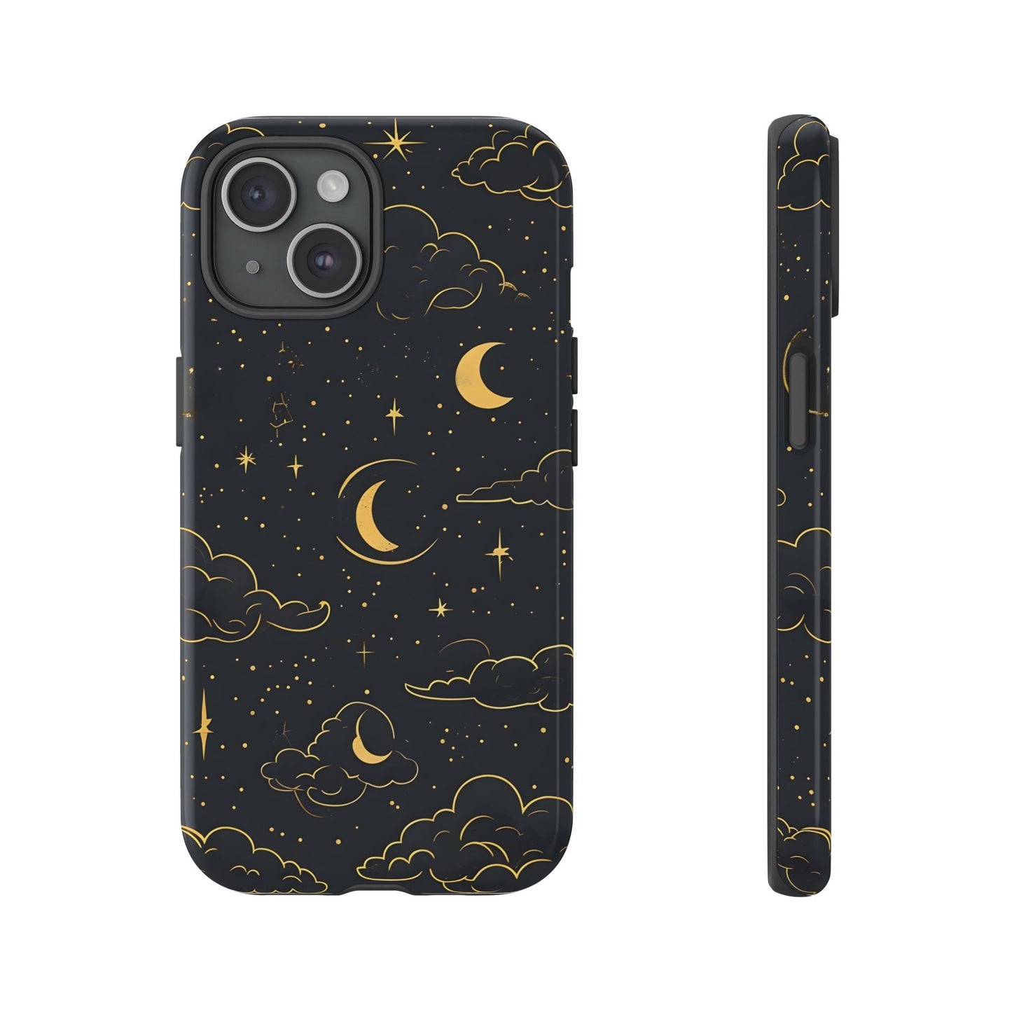 Celestial Tough Phone Case, Starry Night Design, Cozy Vibe, Gift for Space Lovers, Compatible with iPhone 17, 16, 15, 14, 13, Galaxy, Google