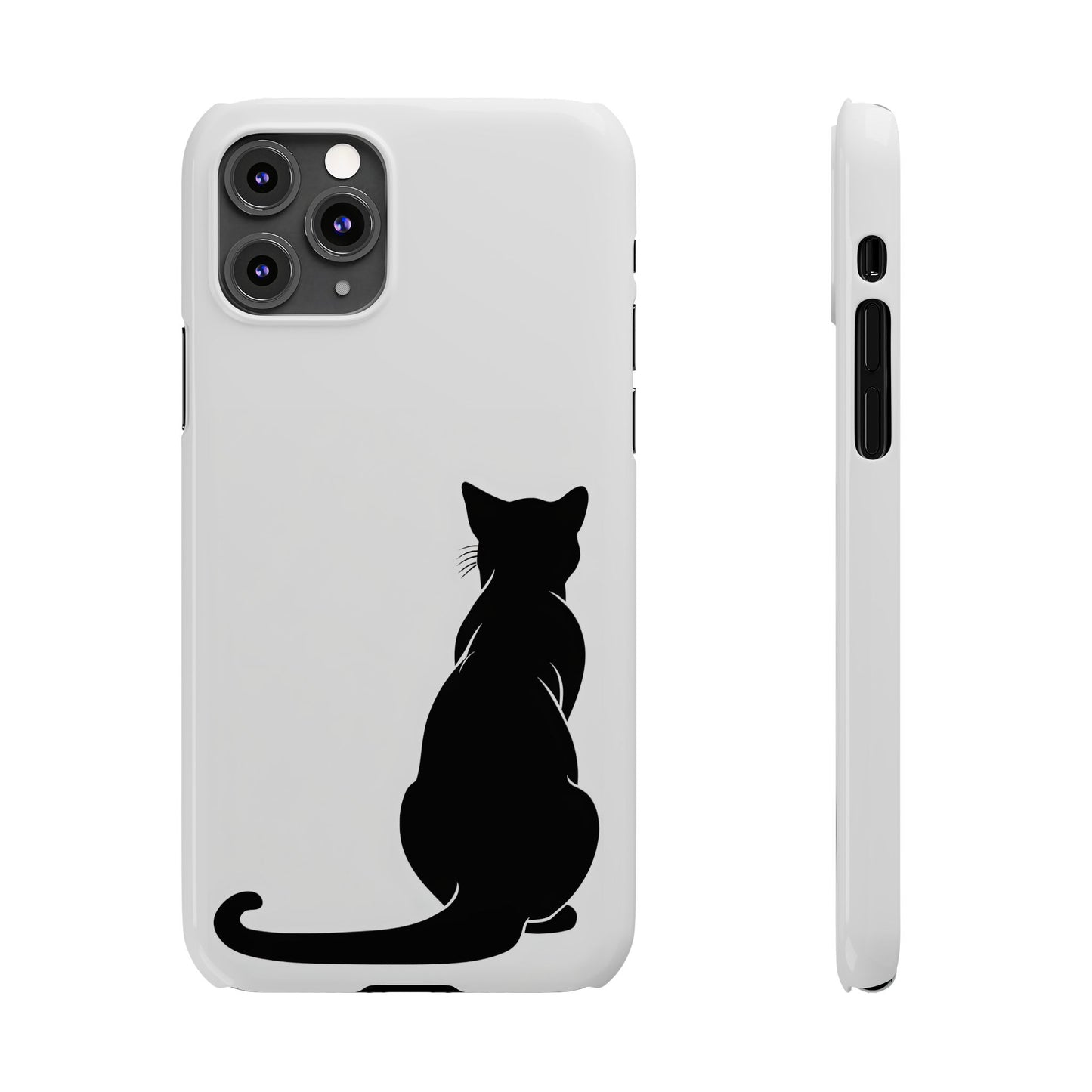 Black Cat Halloween Slim Phone Case Coquette, Creepy Cute Gift for Her, Goth Coquette Spooky Case, Compatible with iPhone, Galaxy, Google